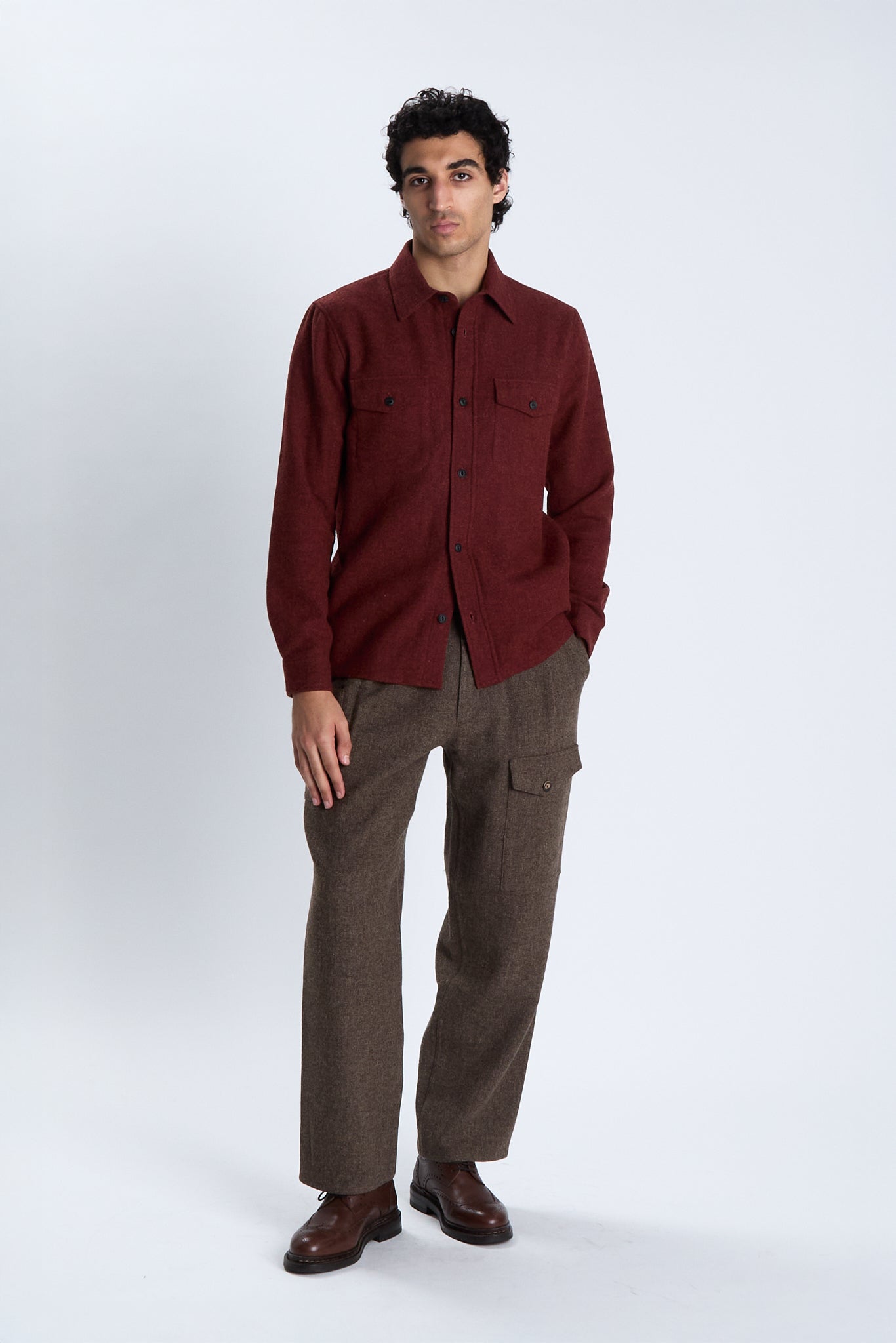 Milo overshirt in pepper red