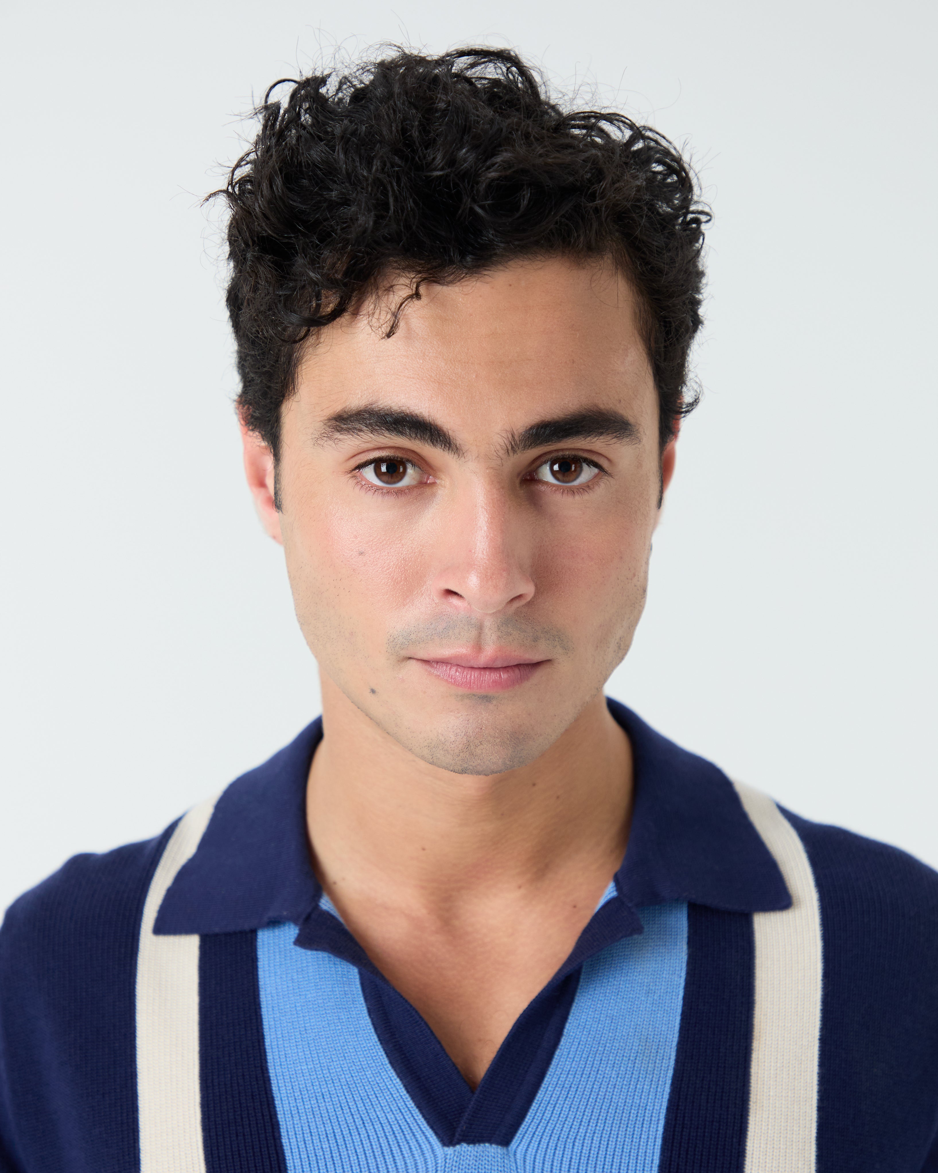 Numana polo in navy stripes