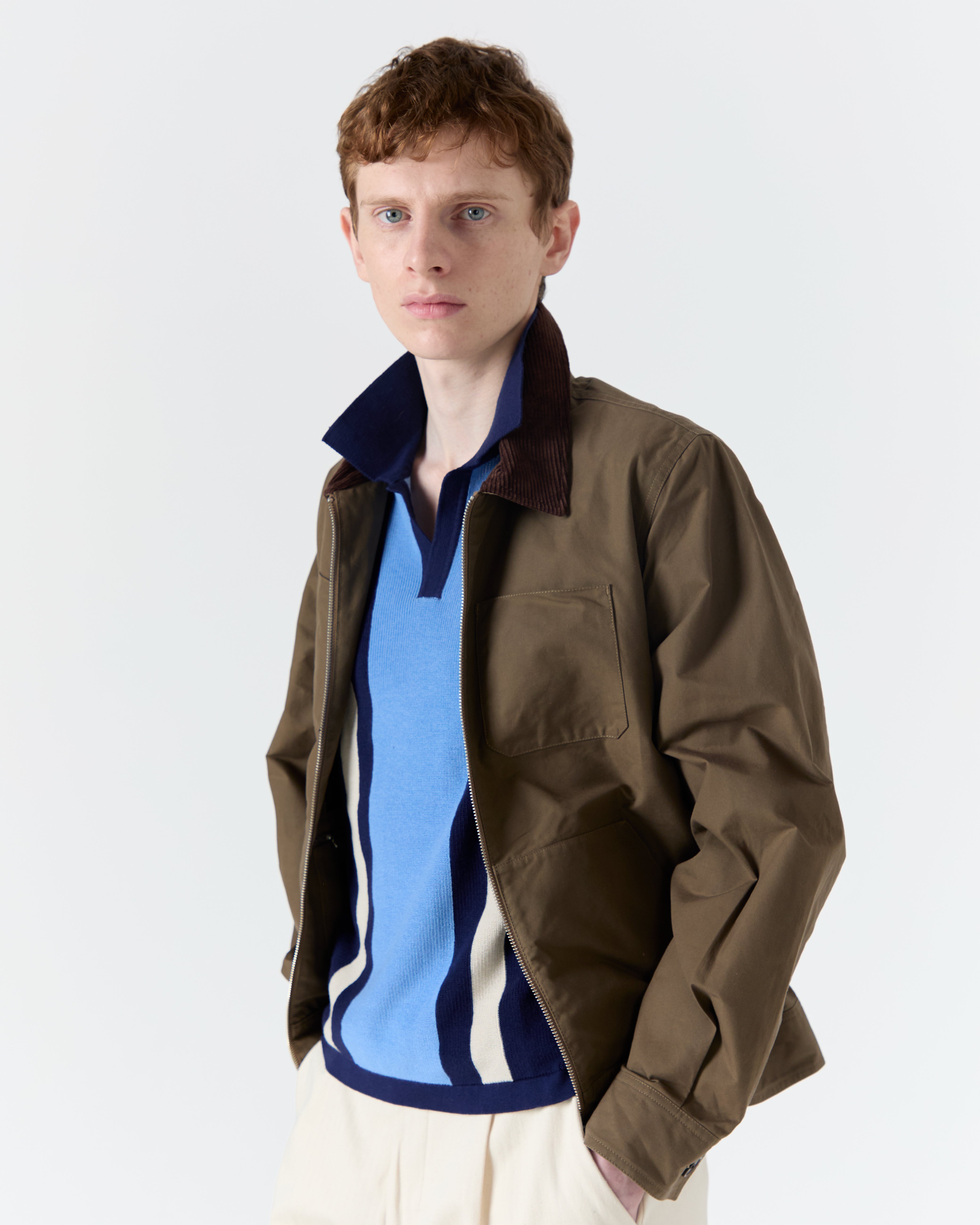 Numana polo in navy stripes