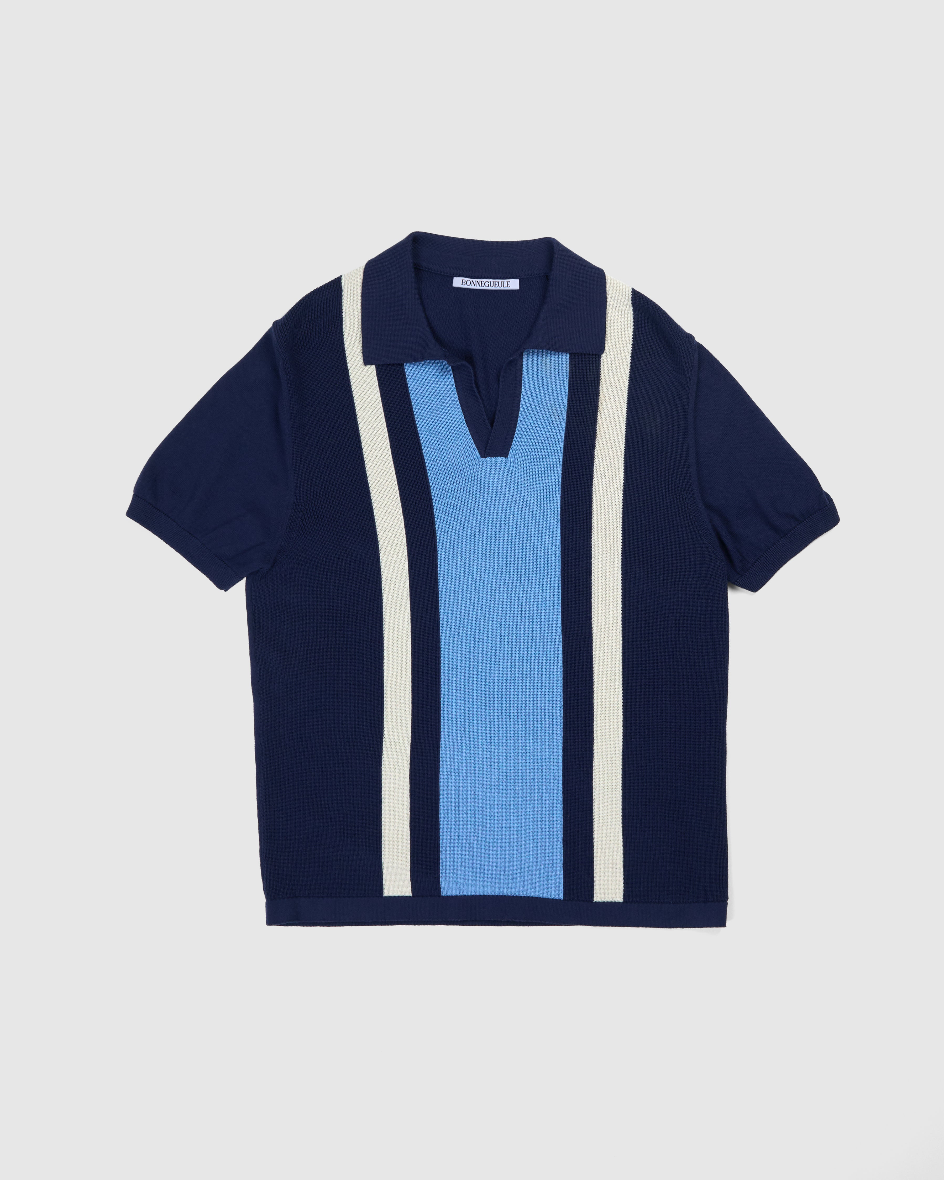 Numana polo in navy stripes