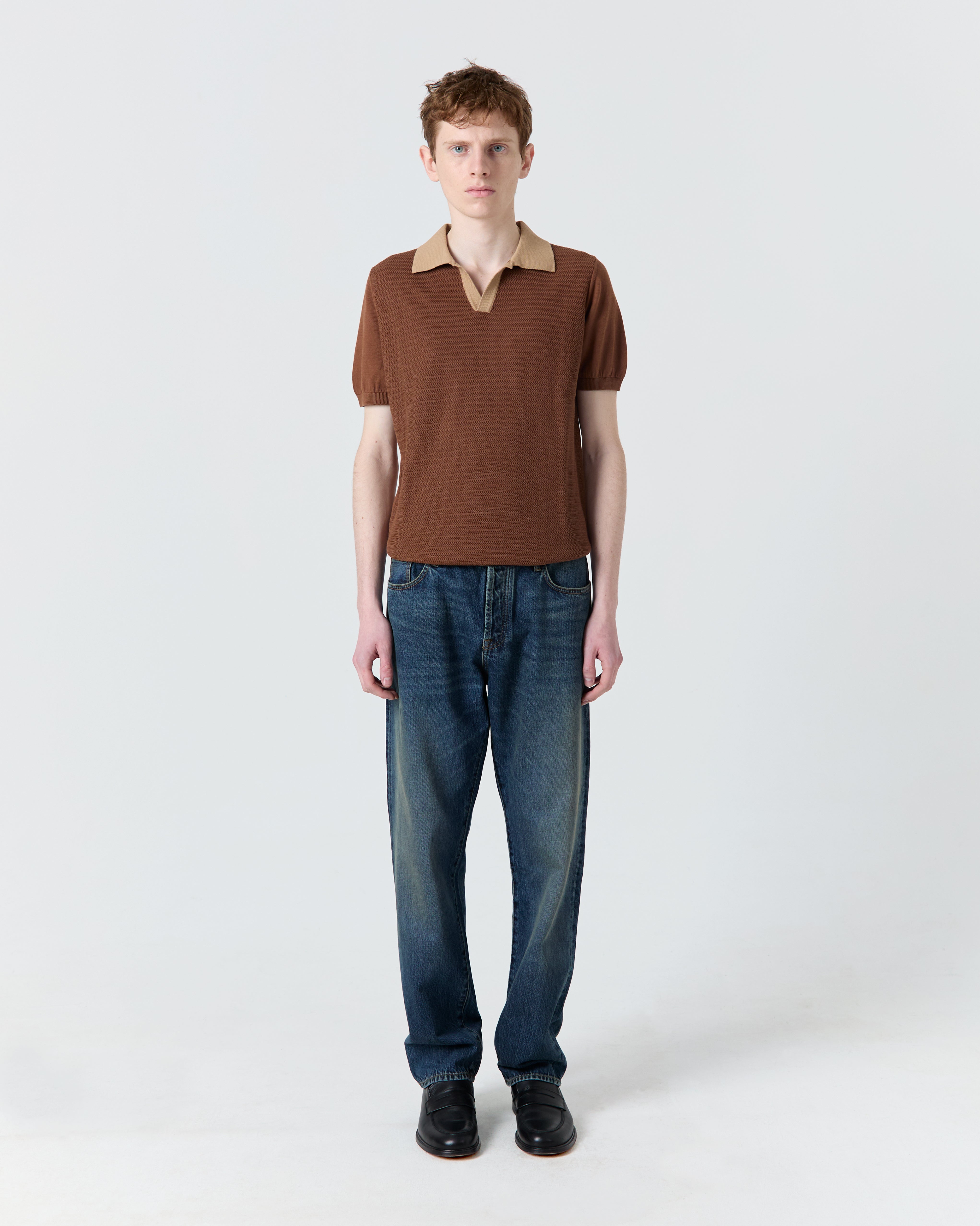 Numana polo in brown