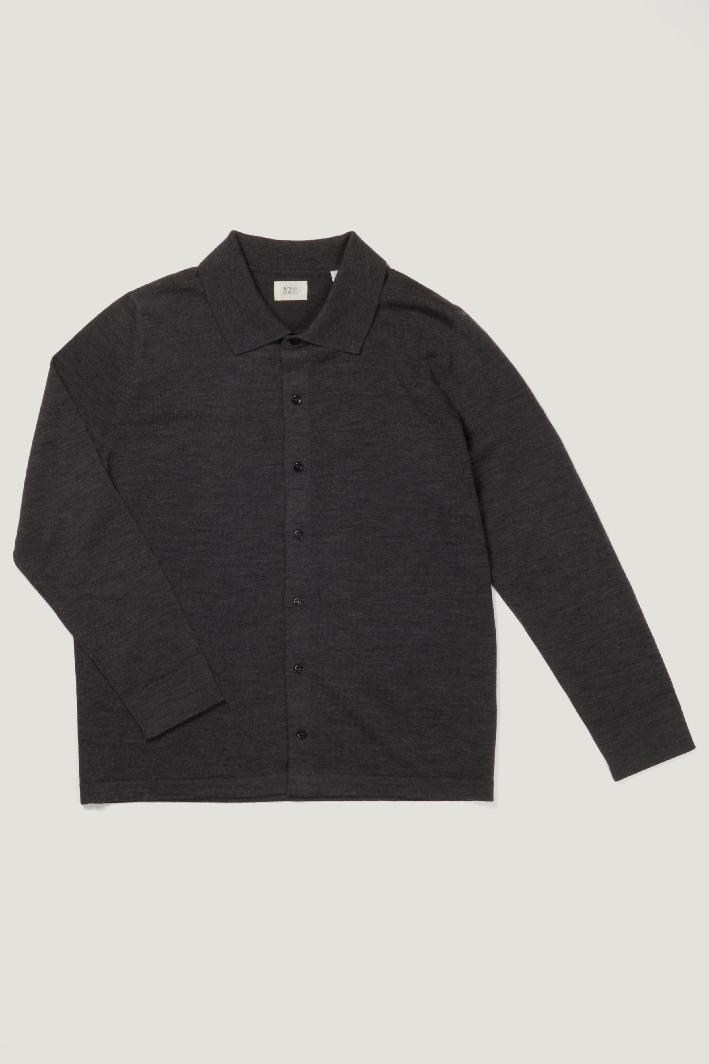 Bomera cardigan in charcoal