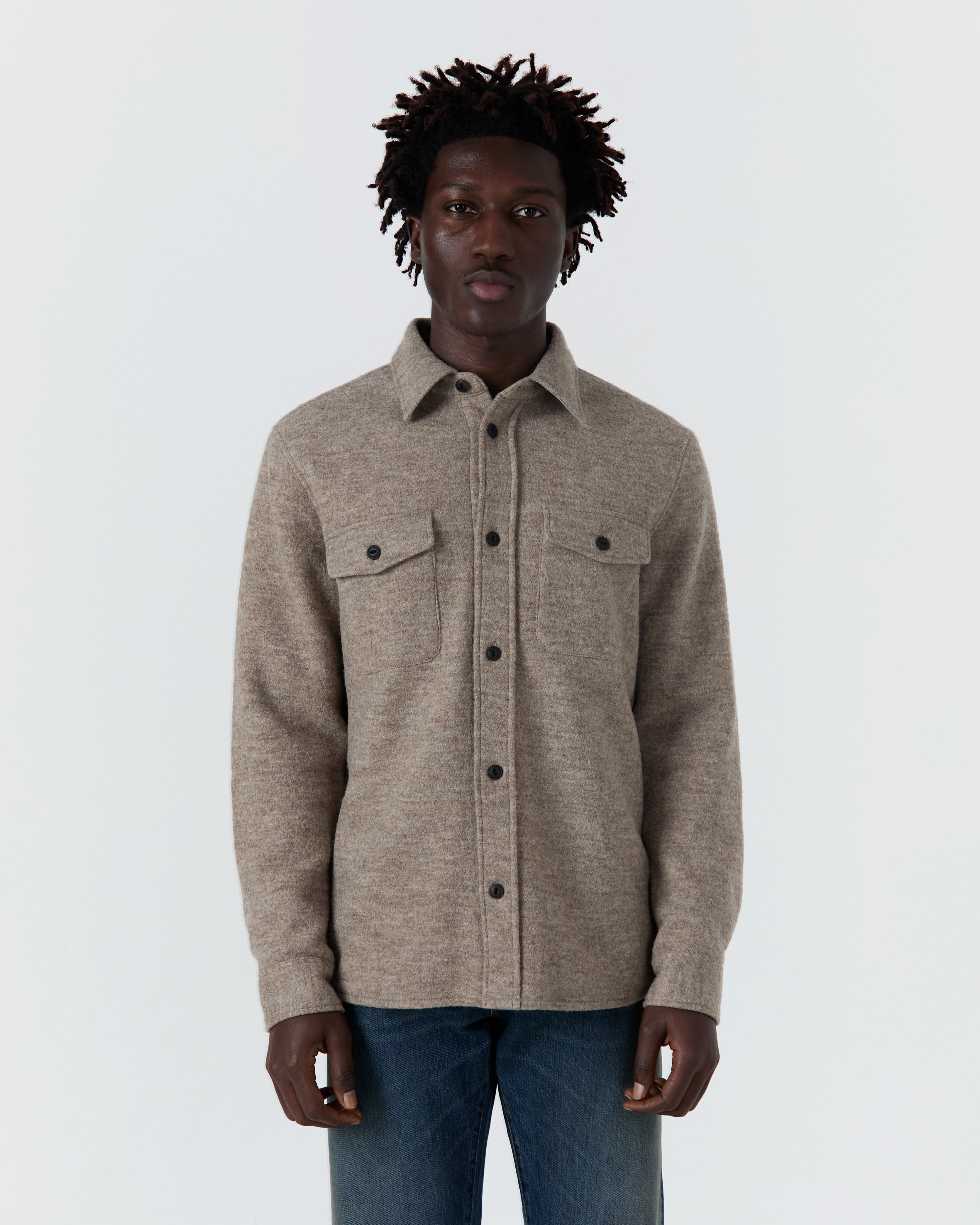 Milo overshirt in beige