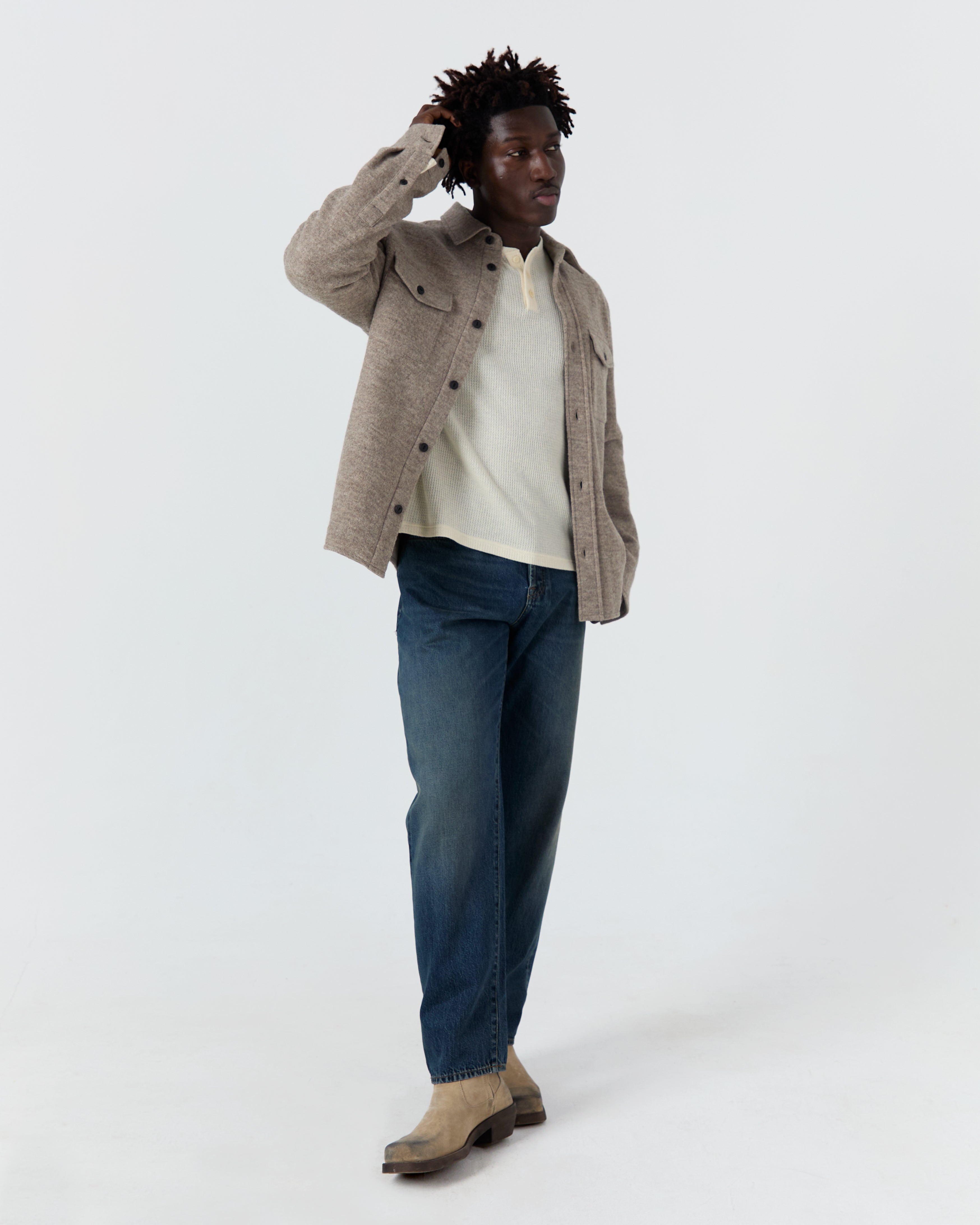 Milo overshirt in beige