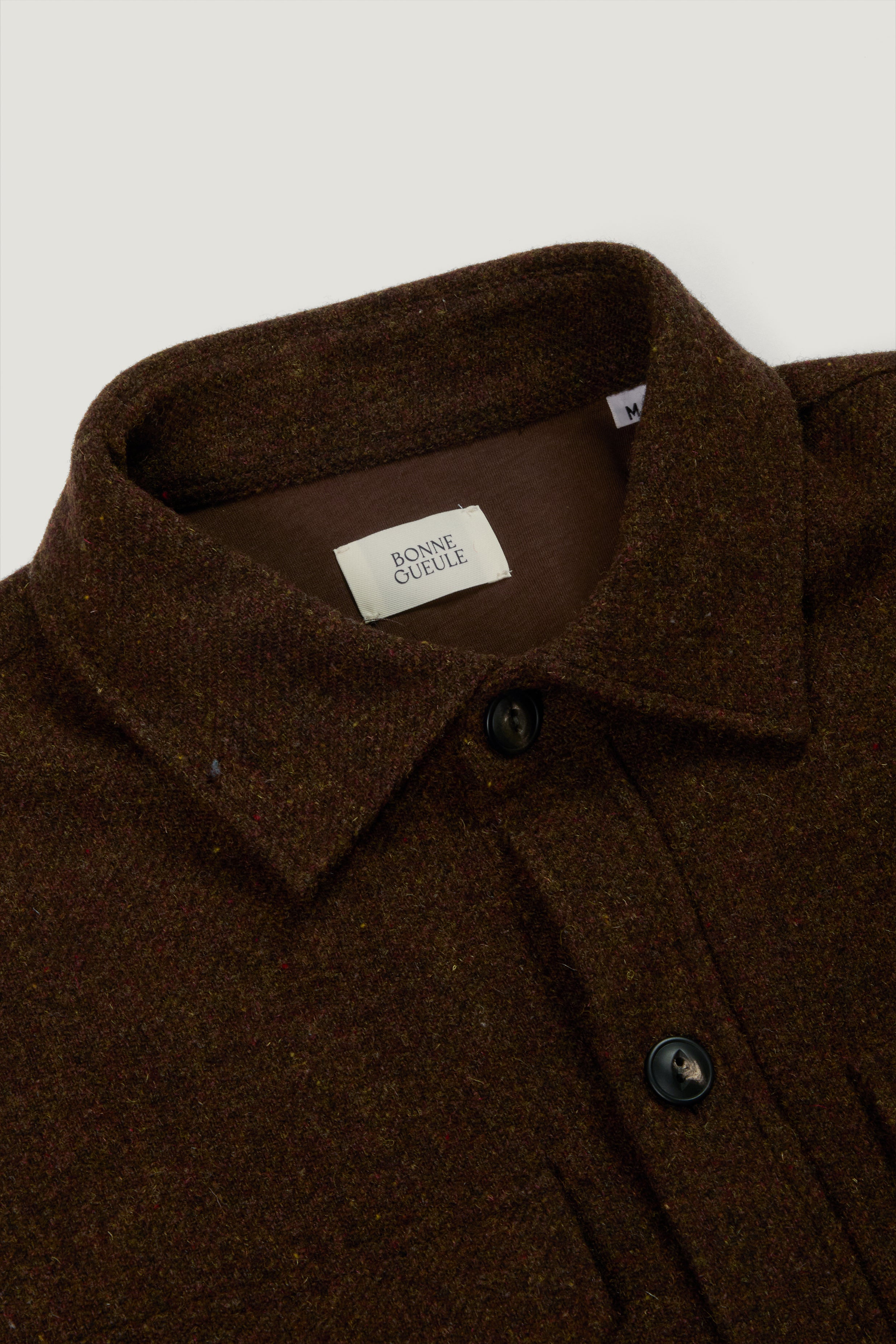 Milo overshirt in bark brown