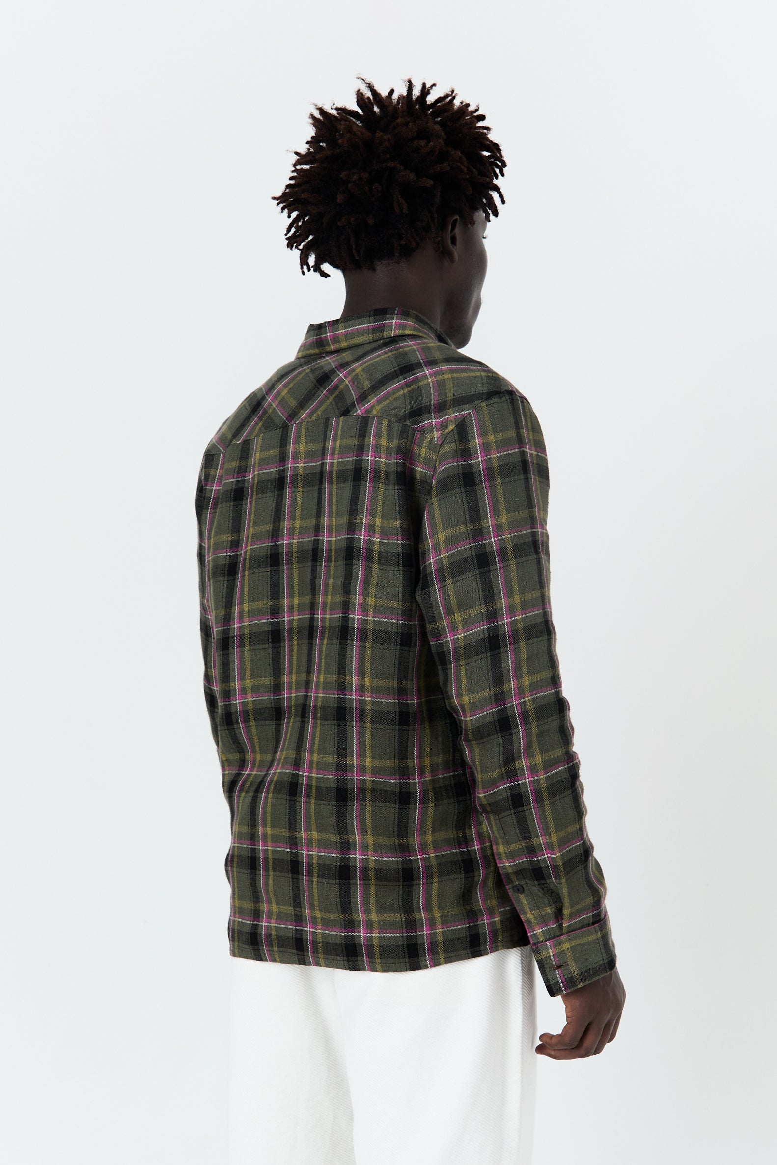 Milo overshirt in khaki check