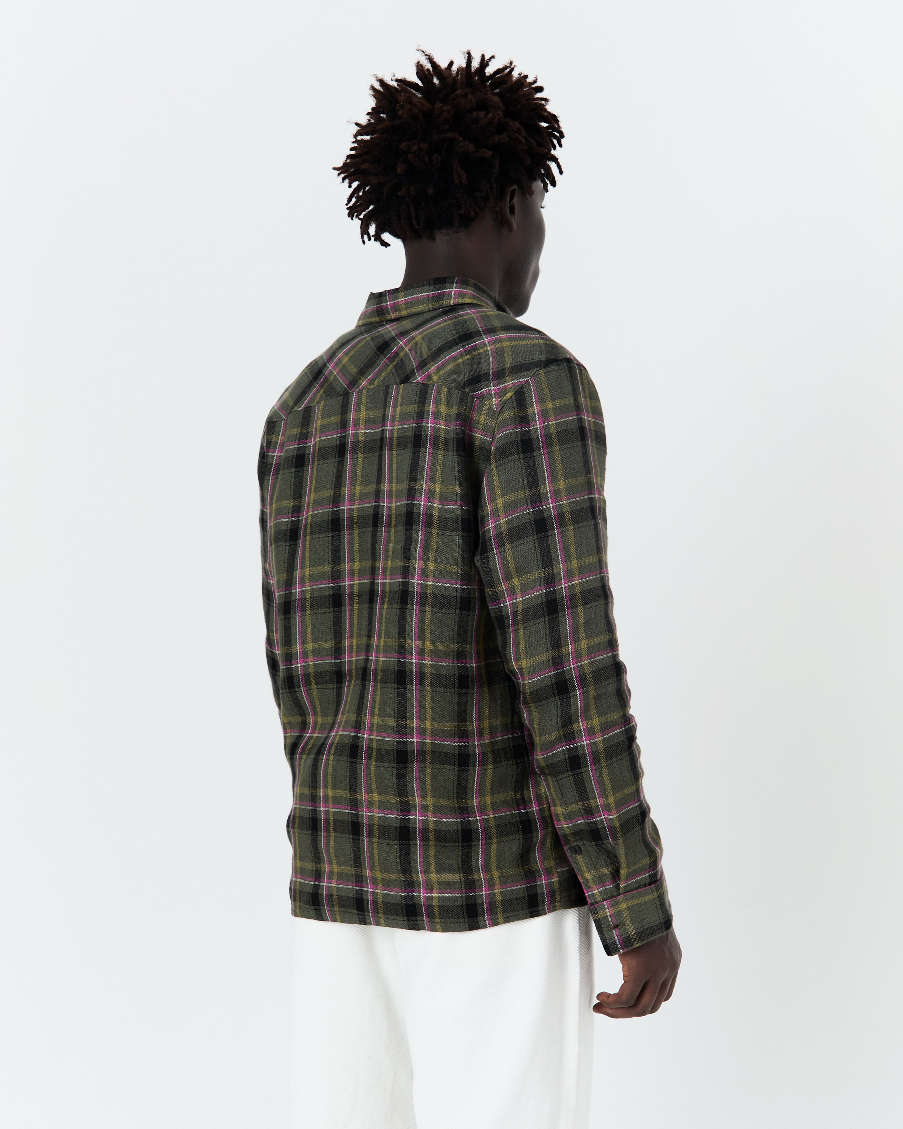 Milo overshirt in khaki check