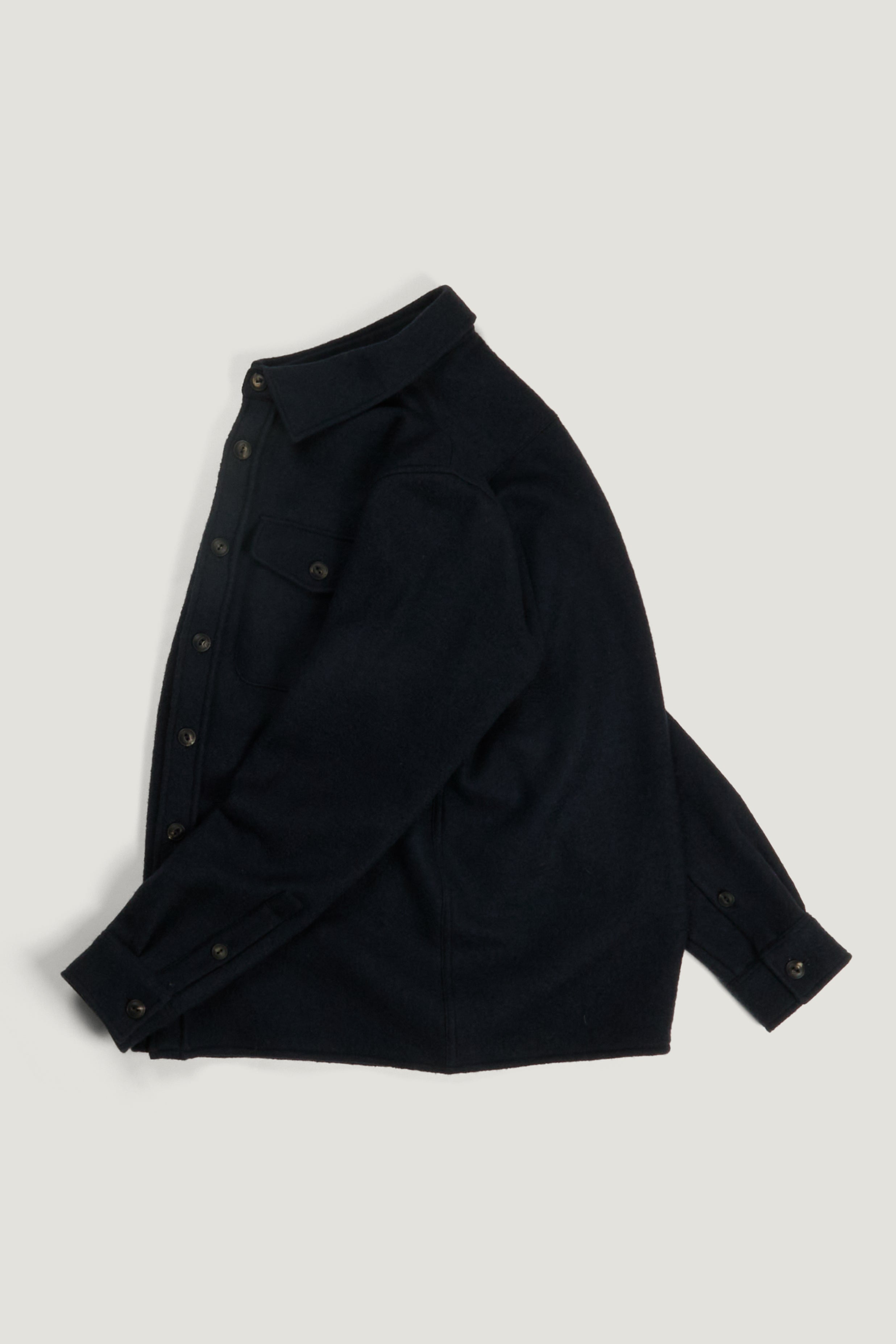 Milo Navy Blue Wool Overshirt