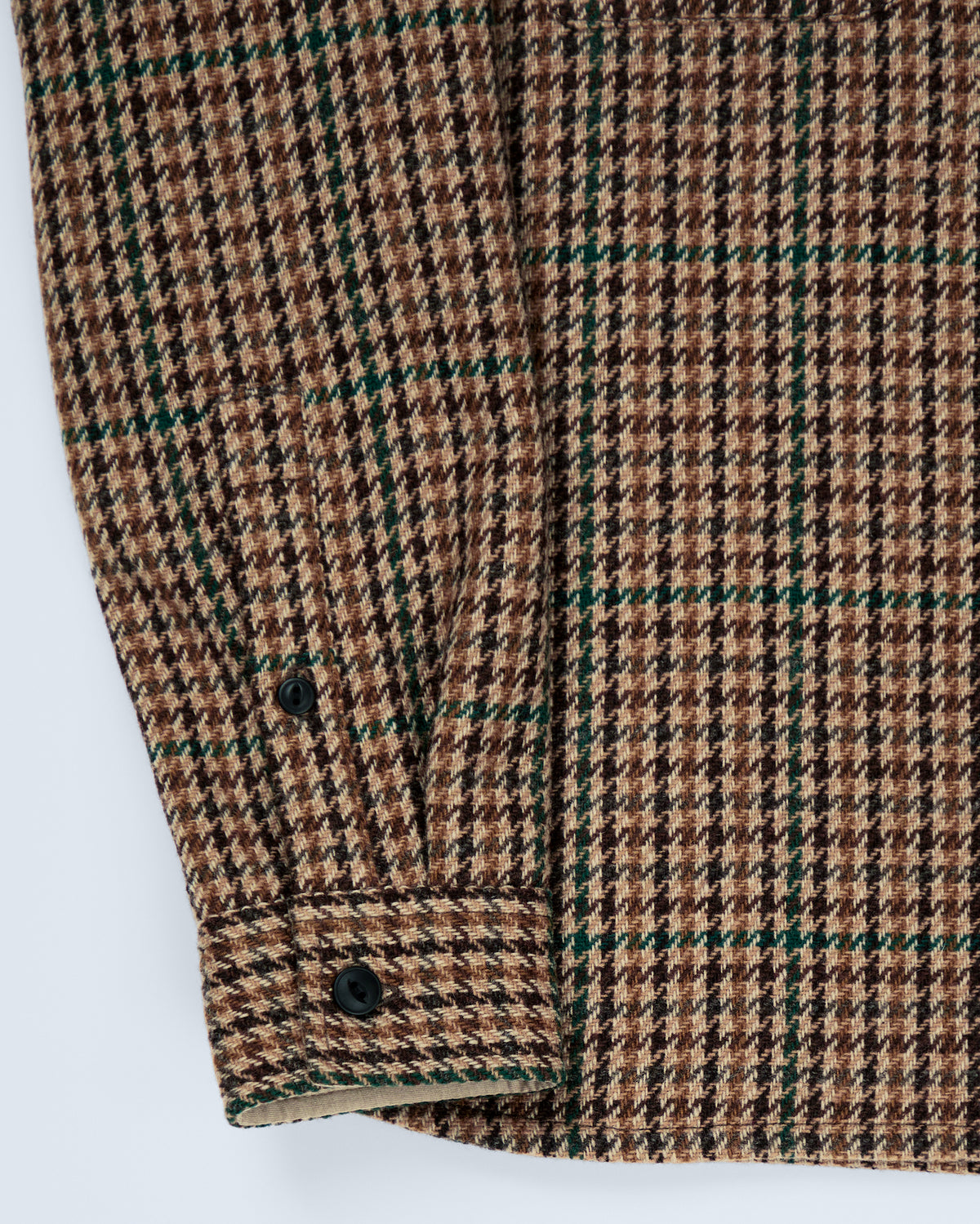 Milo overshirt in brown houndstooth