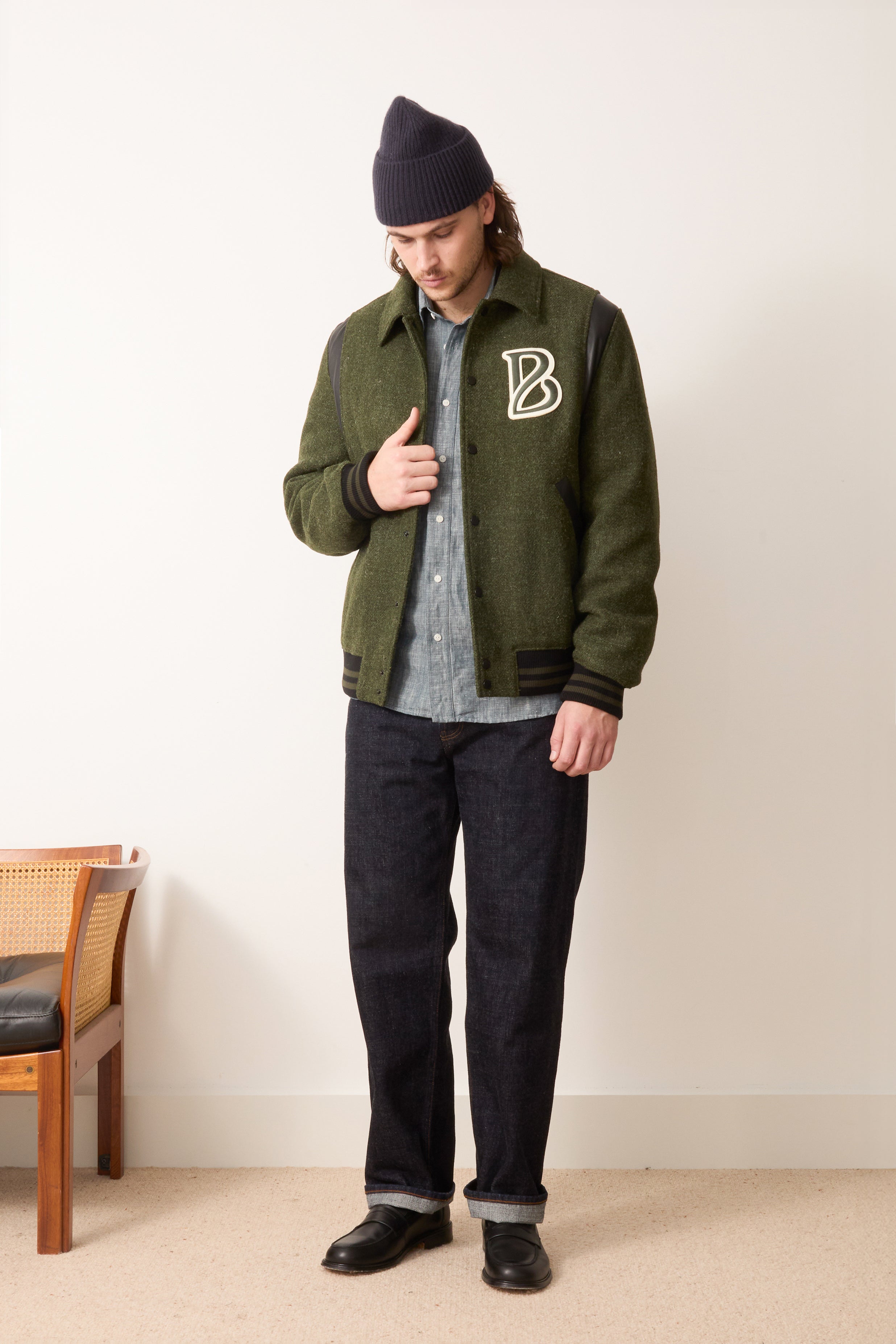 BG10 varsity jacket in green