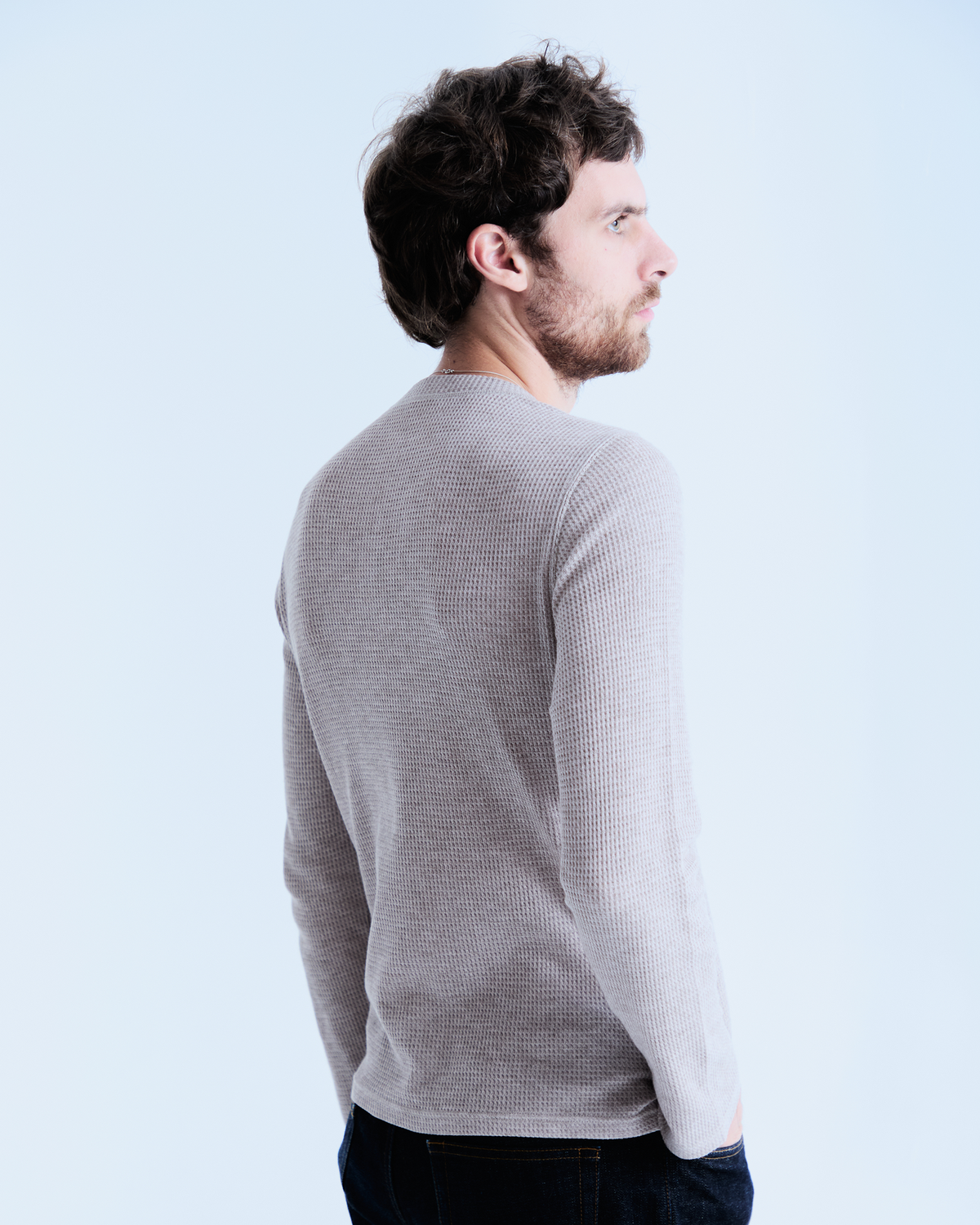 Boston henley in taupe