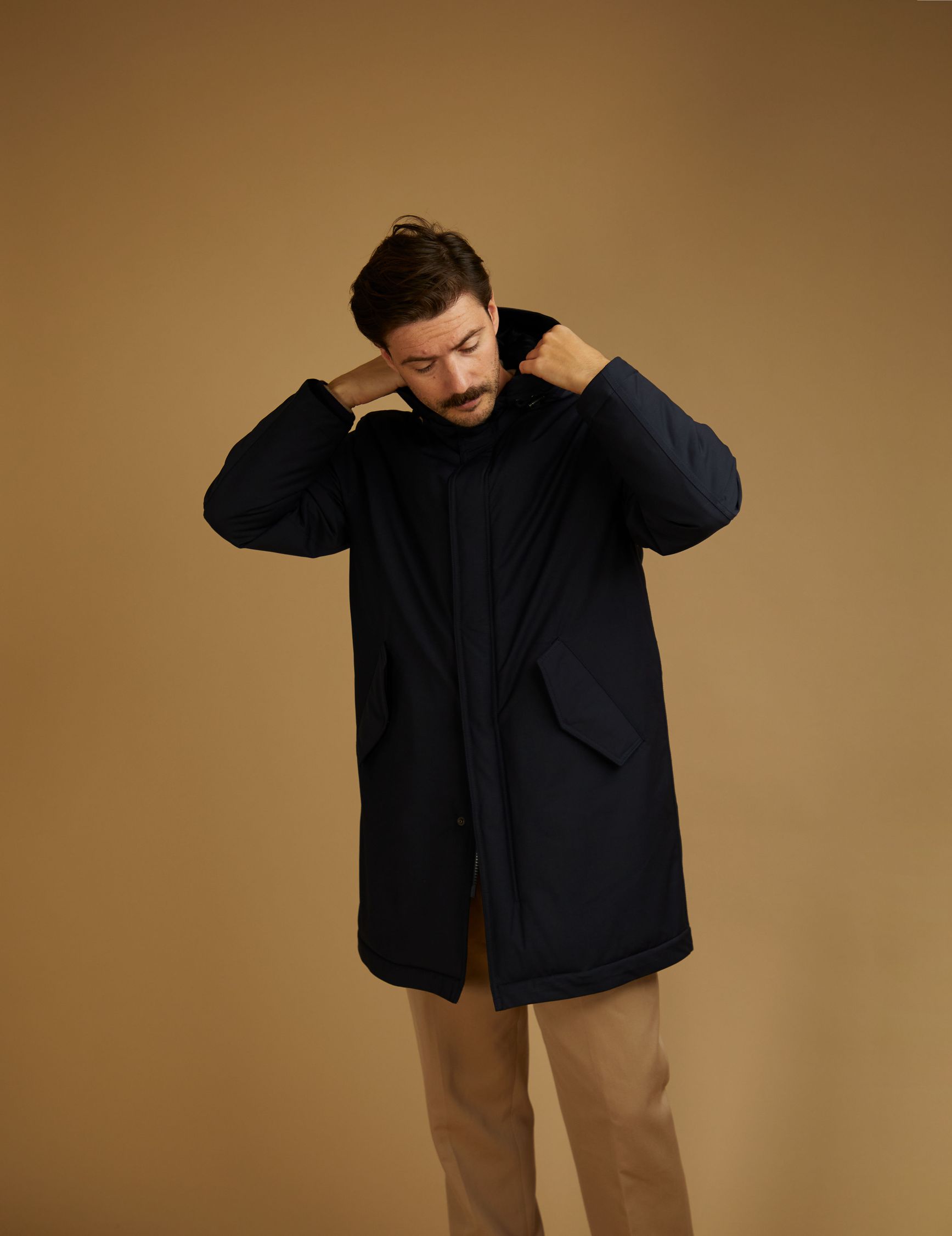 Parka Tamaro en tissu imperméable italien navy - 2