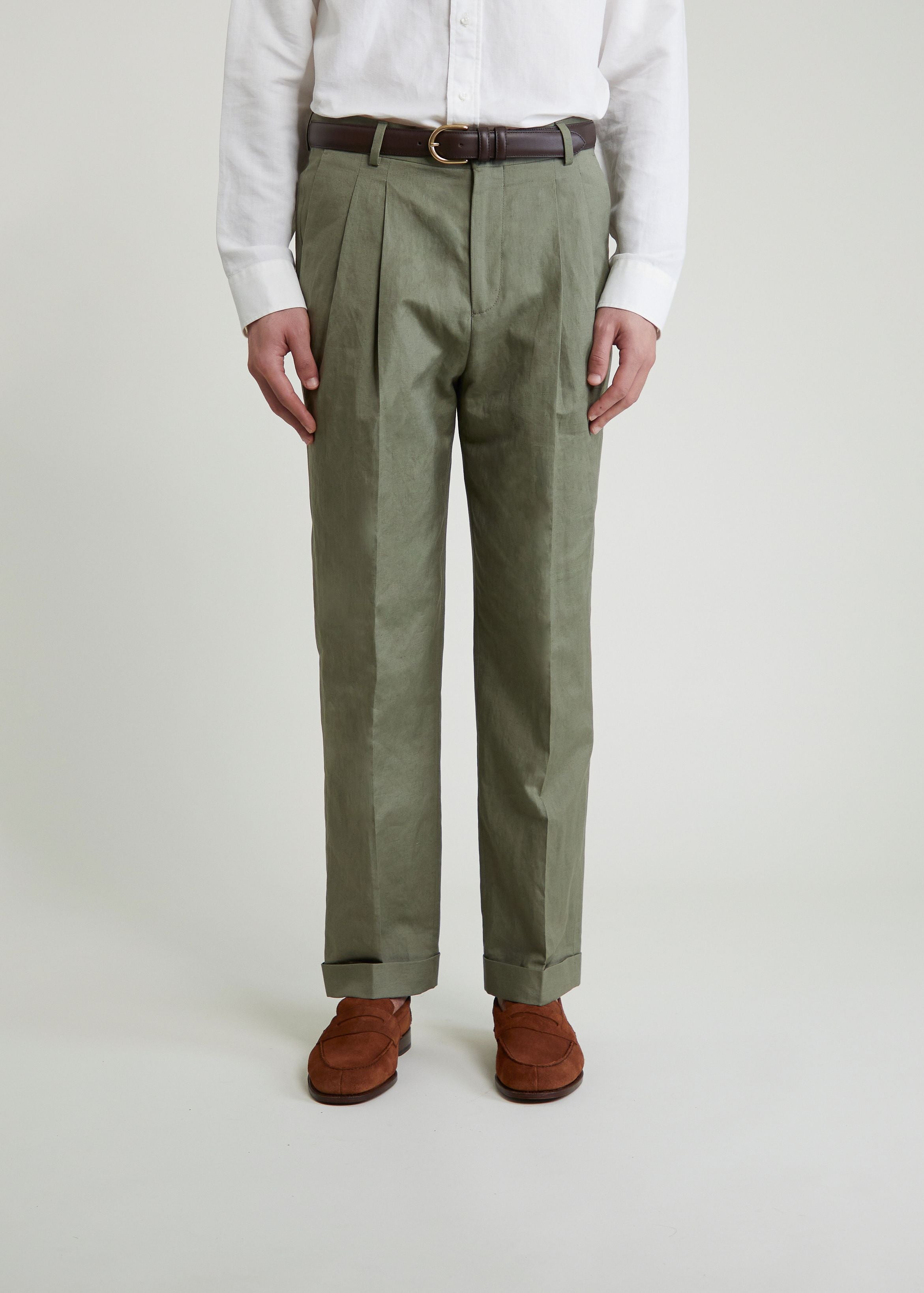 Pantalon Bergame vert-de-gris - 2