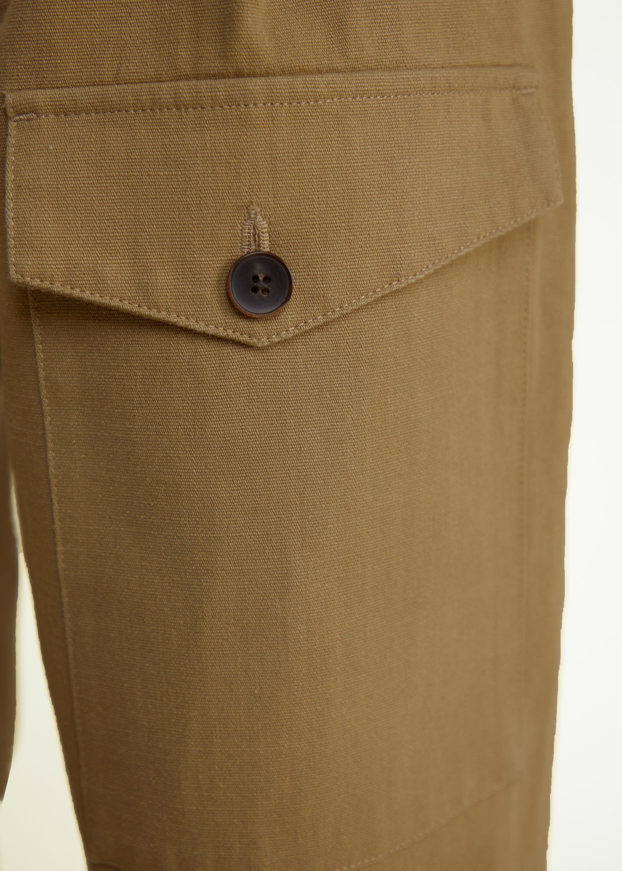 Pantalon Kamikoshi en canevas italien de coton recyclé coyote - 6