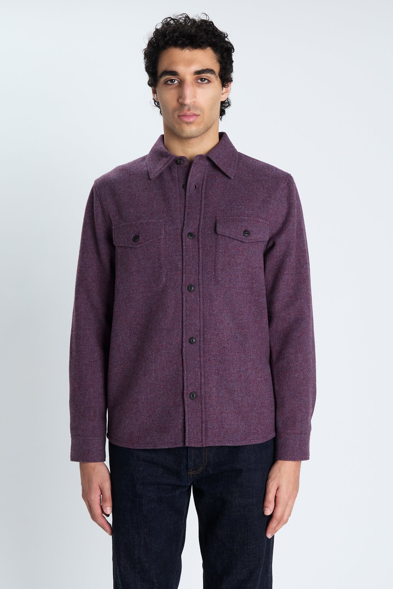 Milo overshirt in plum