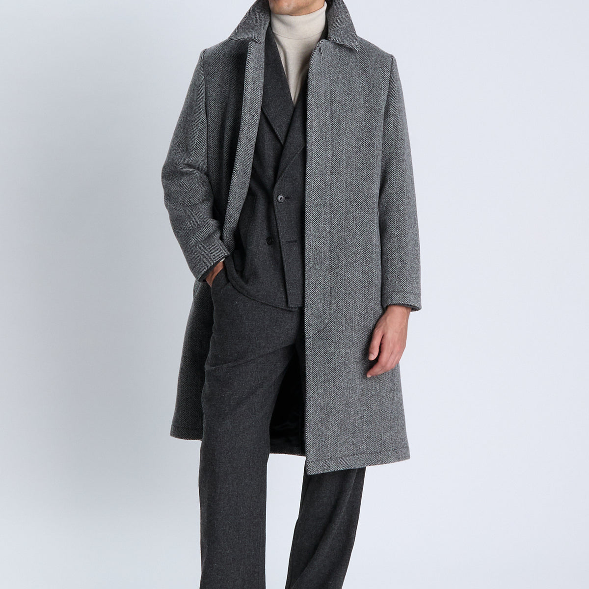 Manteau Bleuette En Lainage - Année 1927/1928, Taille 29cm, Poupée Vintage