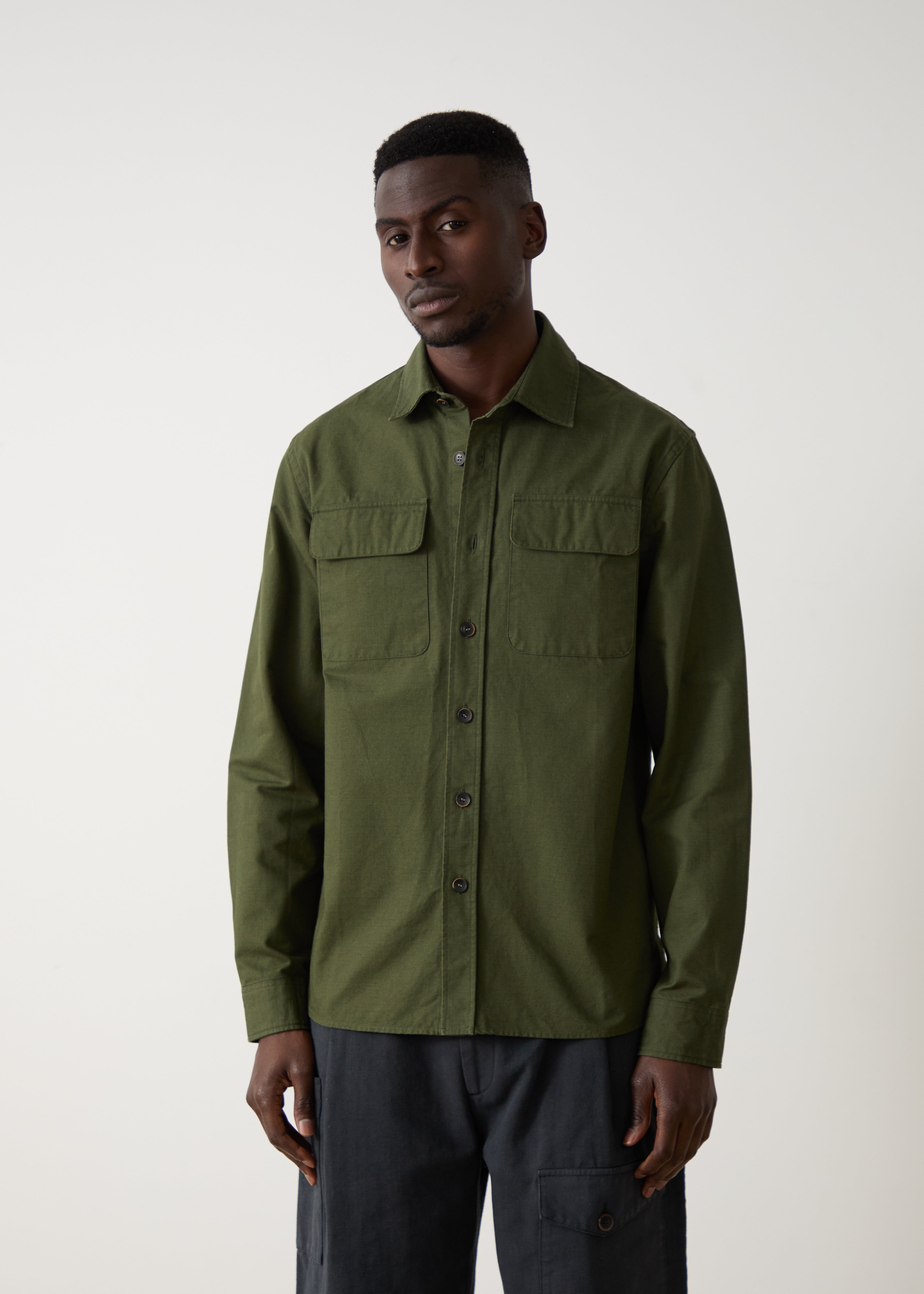 Nevada overshirt in khaki