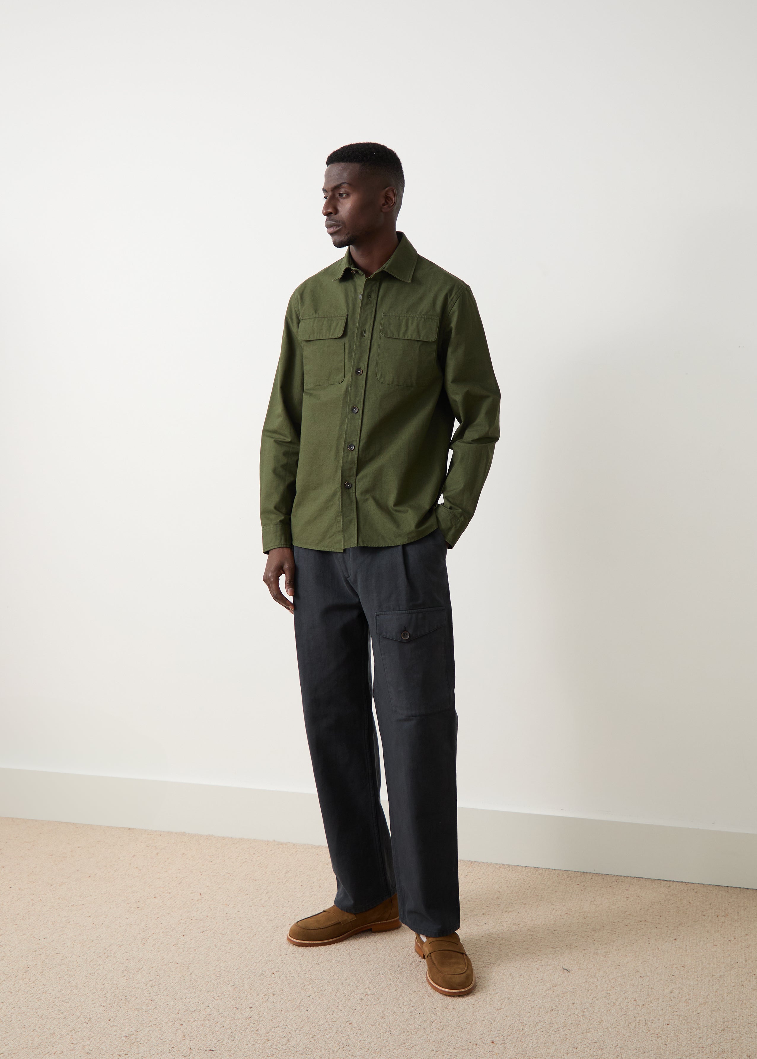 Nevada overshirt in khaki