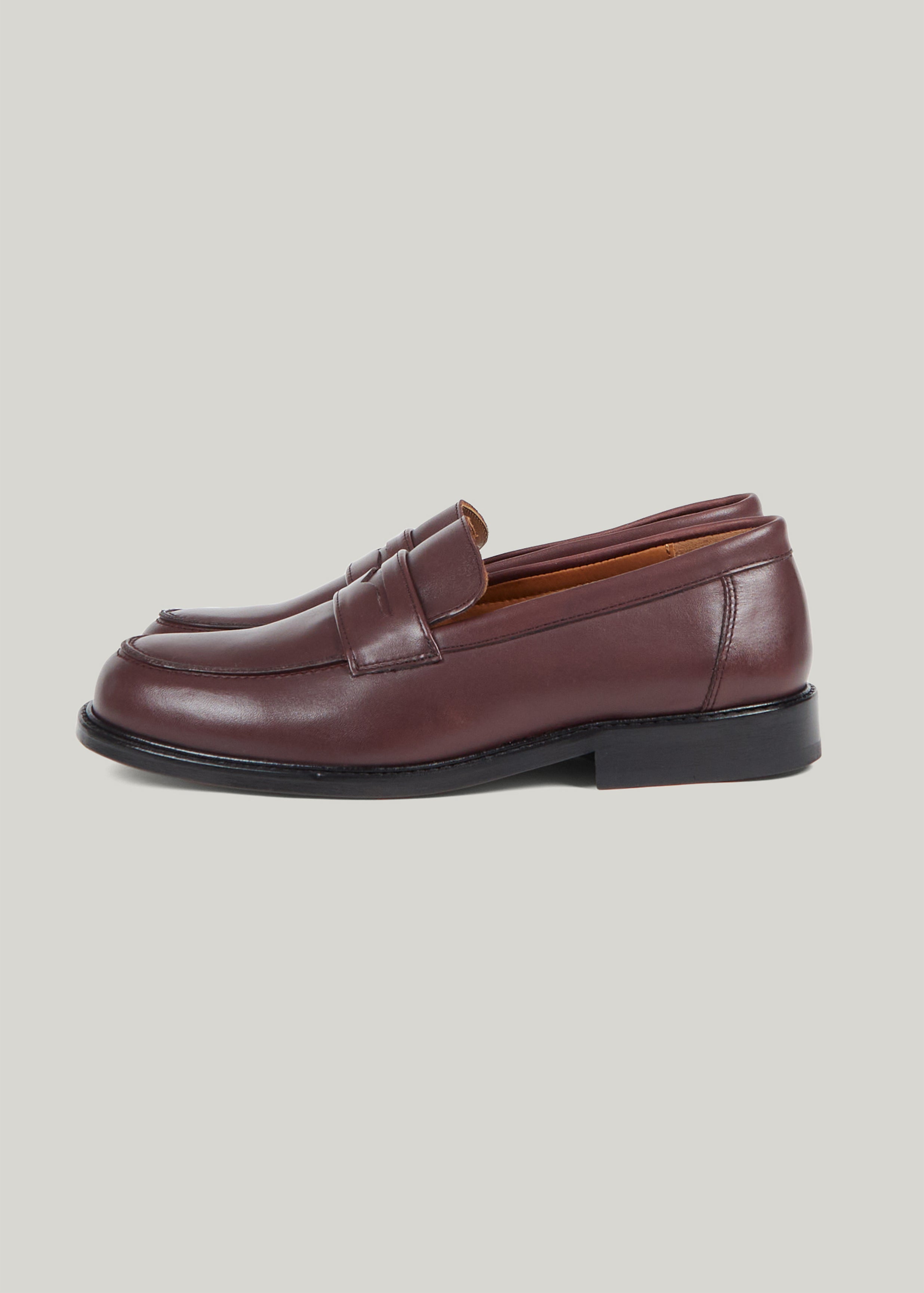 Burgundy Penny Loafers