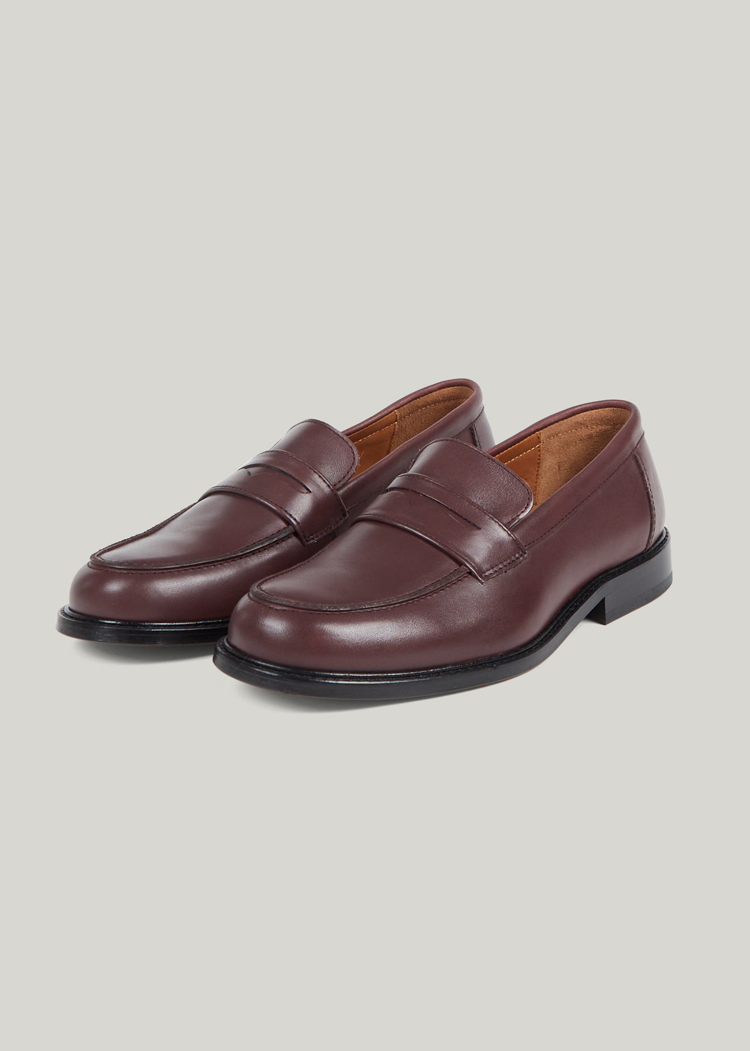 Burgundy Penny Loafers