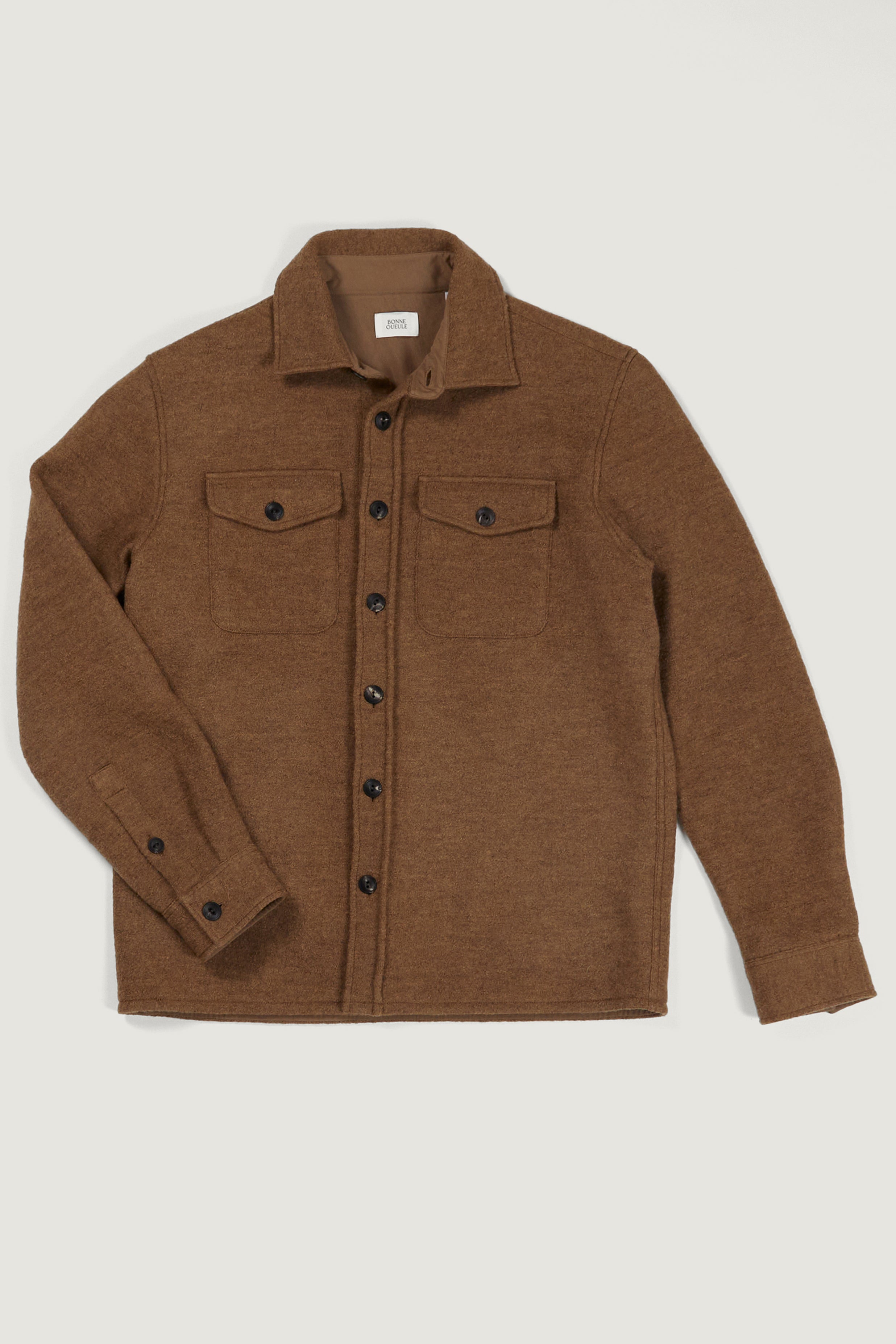 Milo overshirt in tobacco 