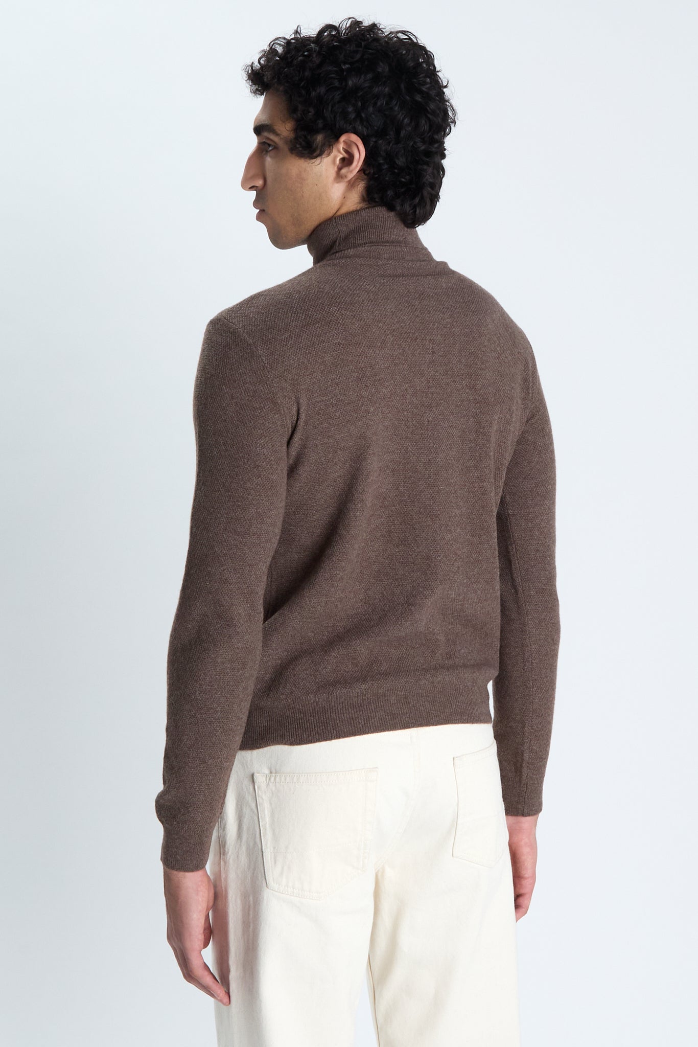 Pietro Taupe Brown Turtleneck Sweater