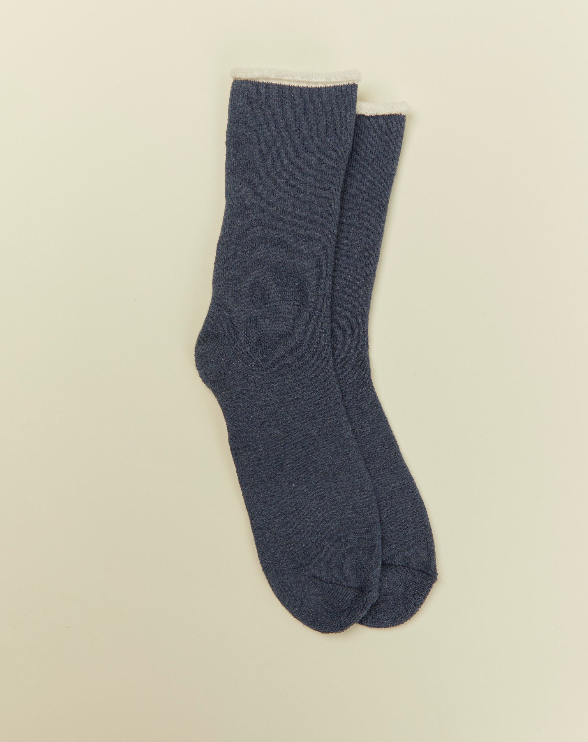 Chaussettes Serta en tricot éponge indigo - 1