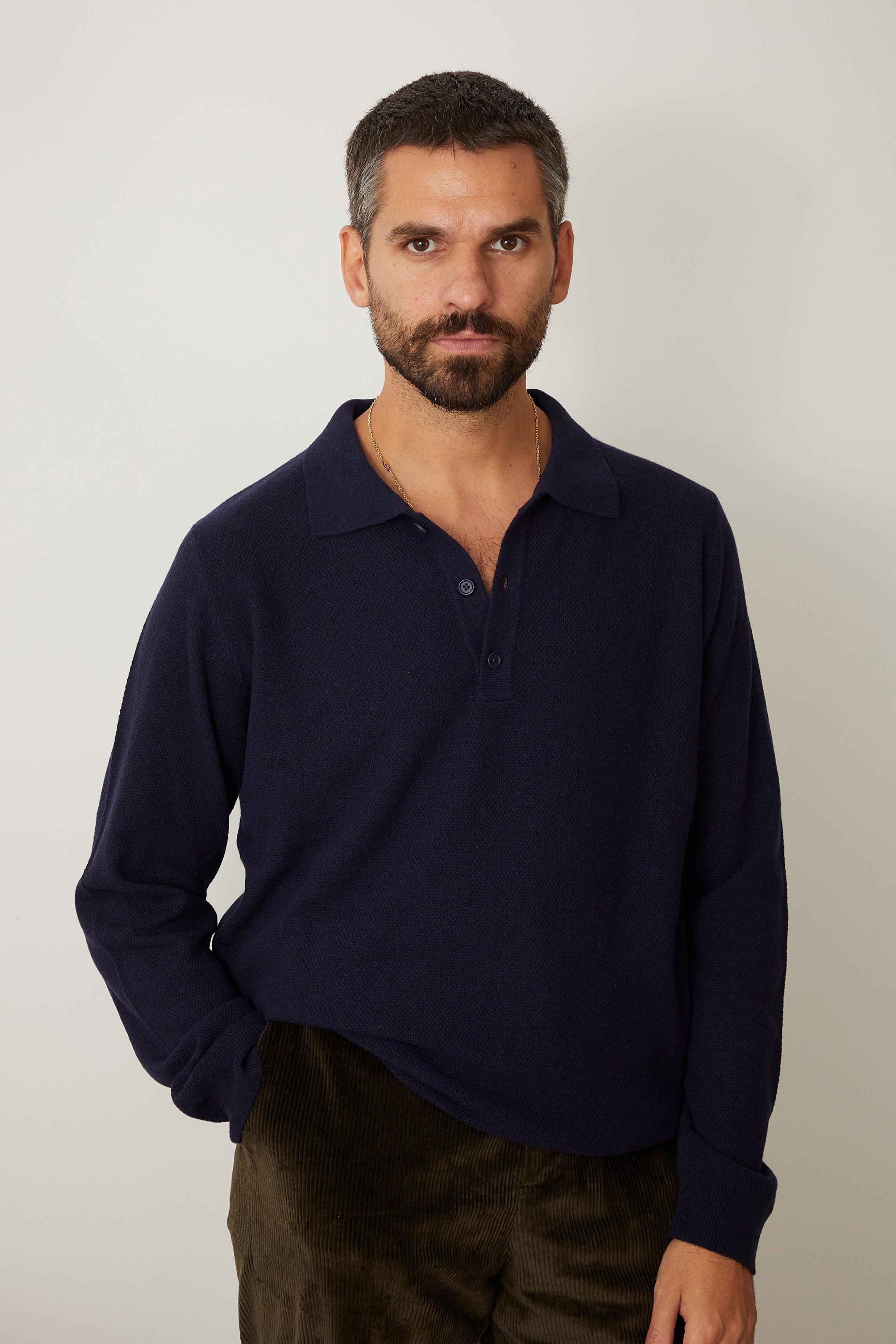 Navy Blue Padova Knit Polo