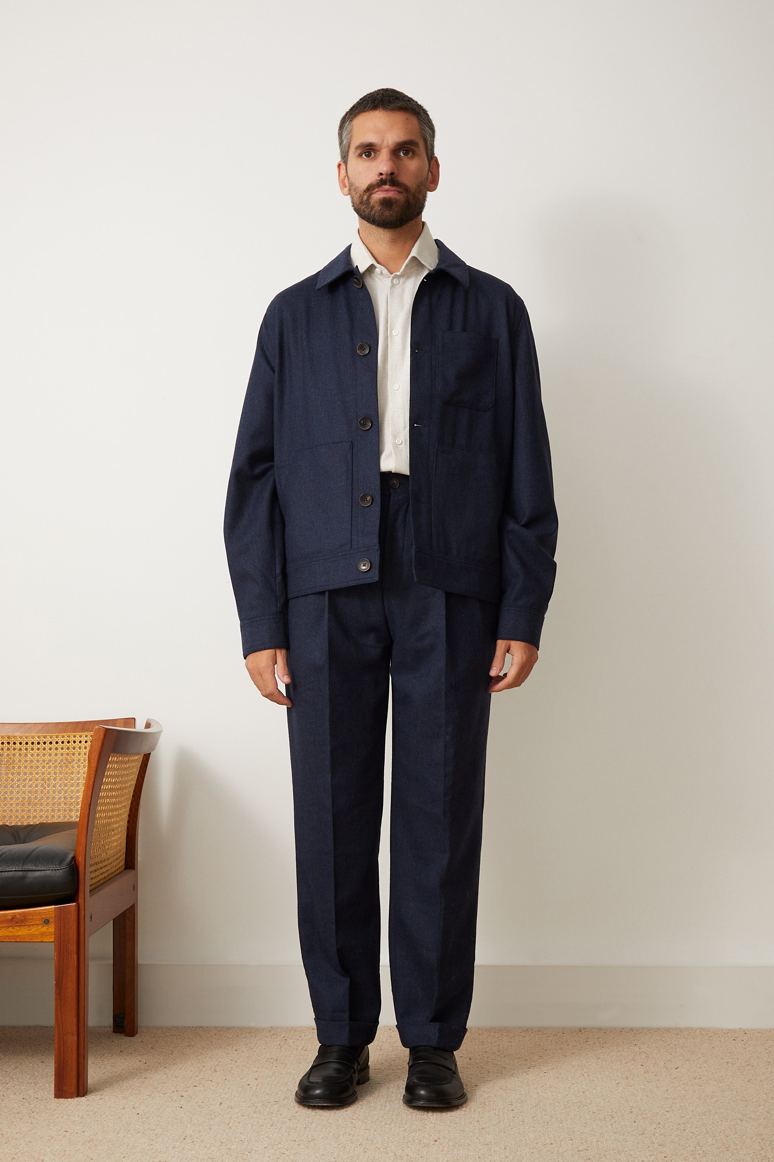 Bergame Navy Blue Flannel Suit