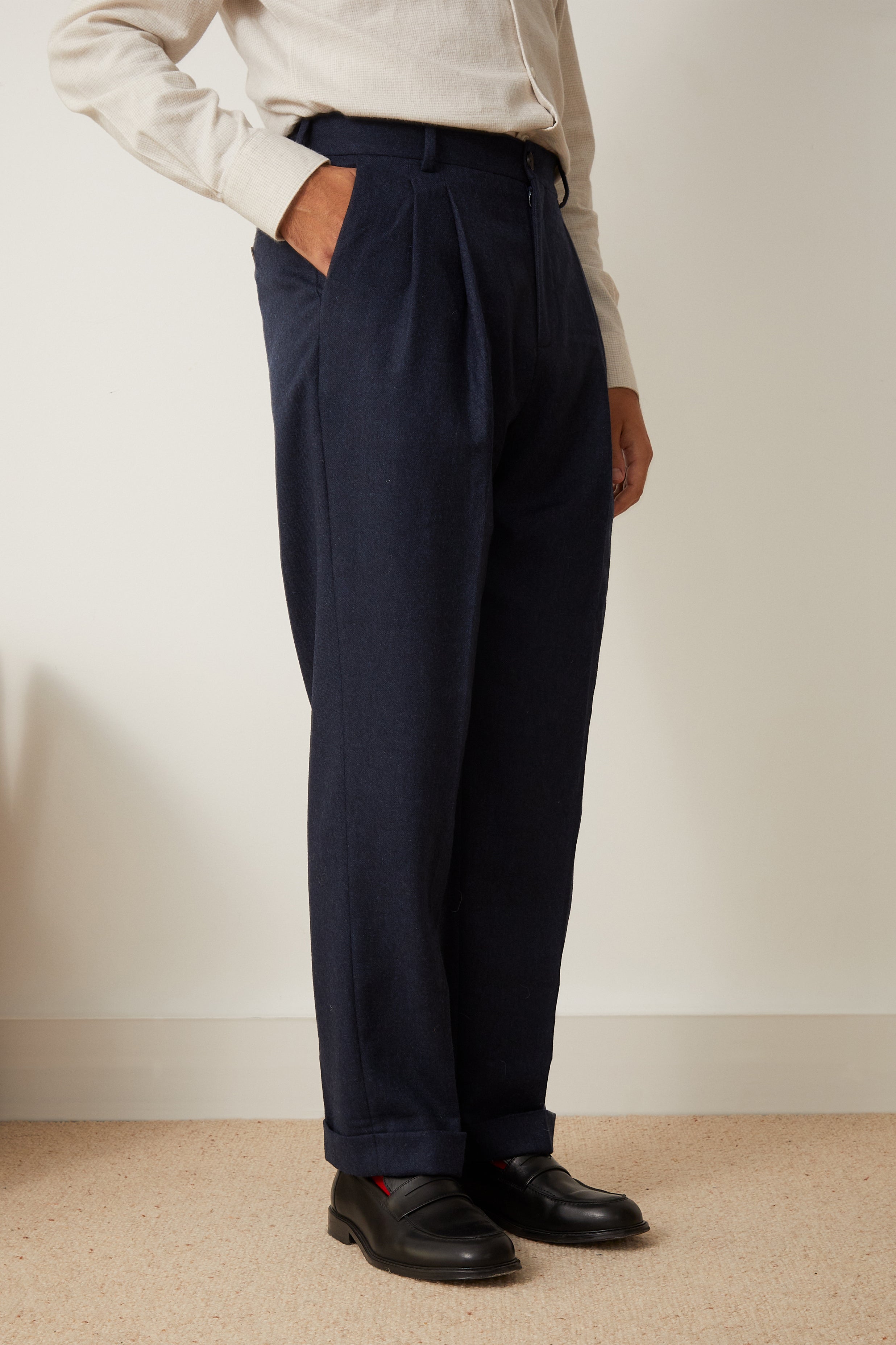 Bergame trousers in navy