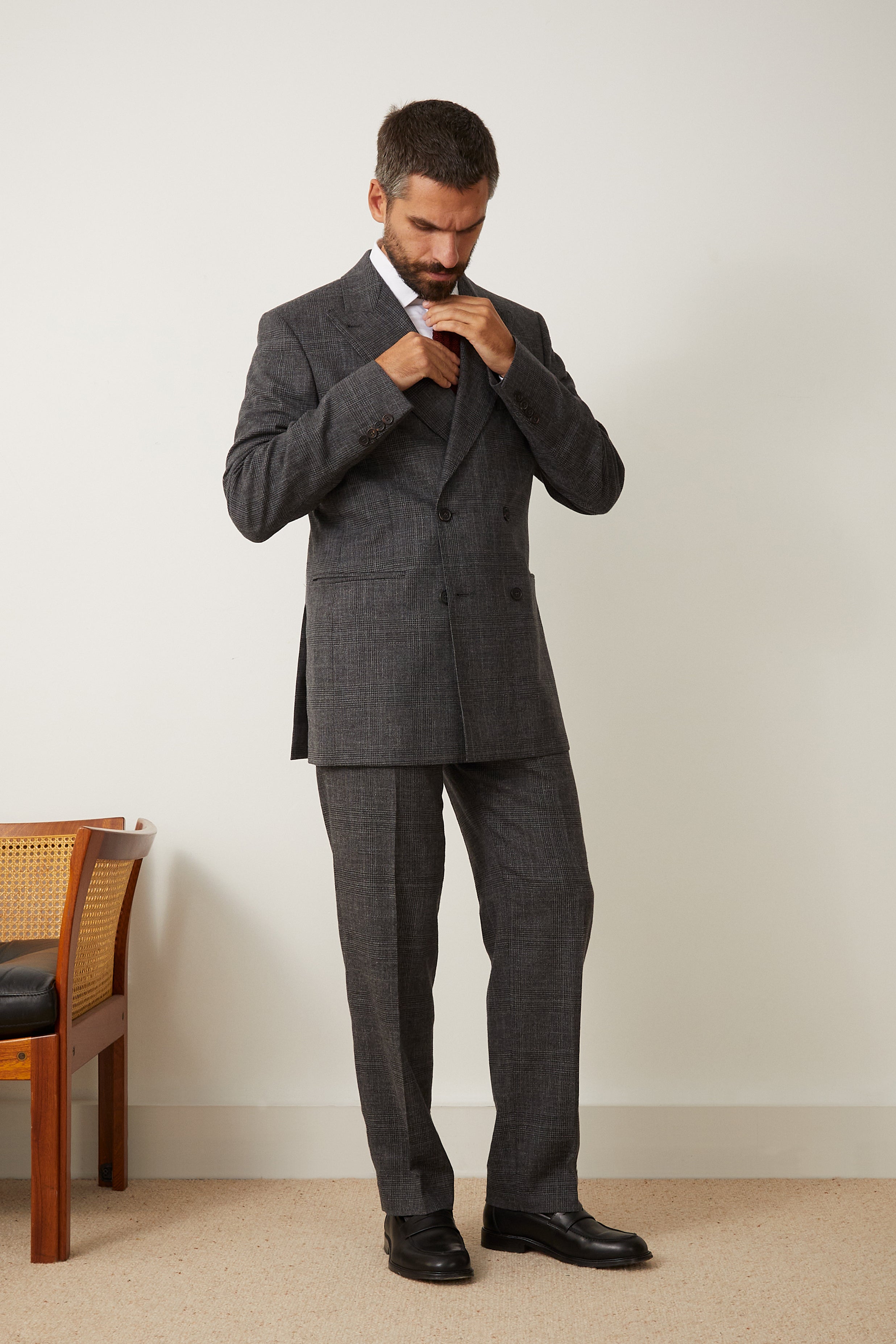 Belleville Charcoal Double Breasted Suit