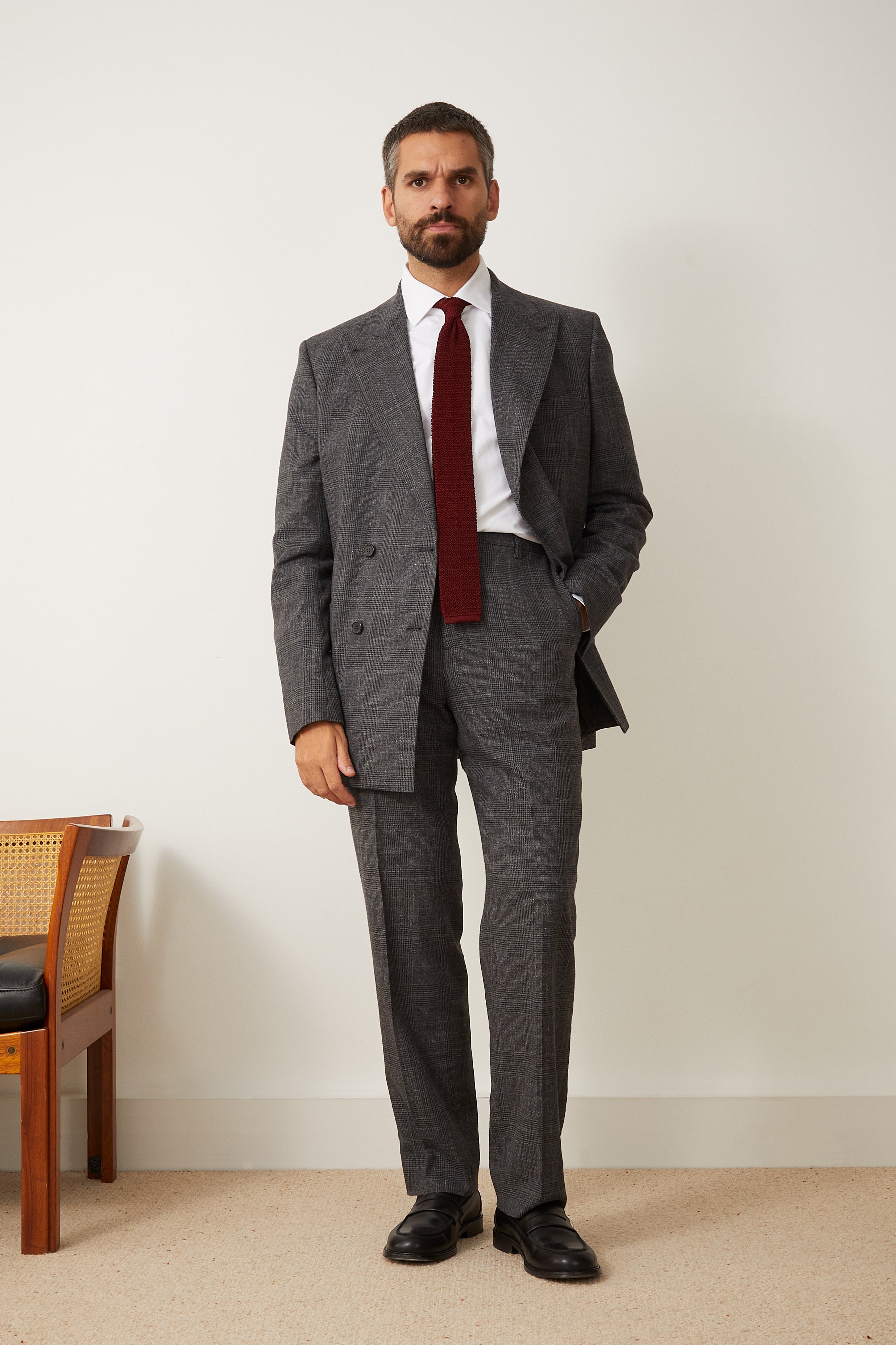 Belleville Charcoal Double Breasted Suit