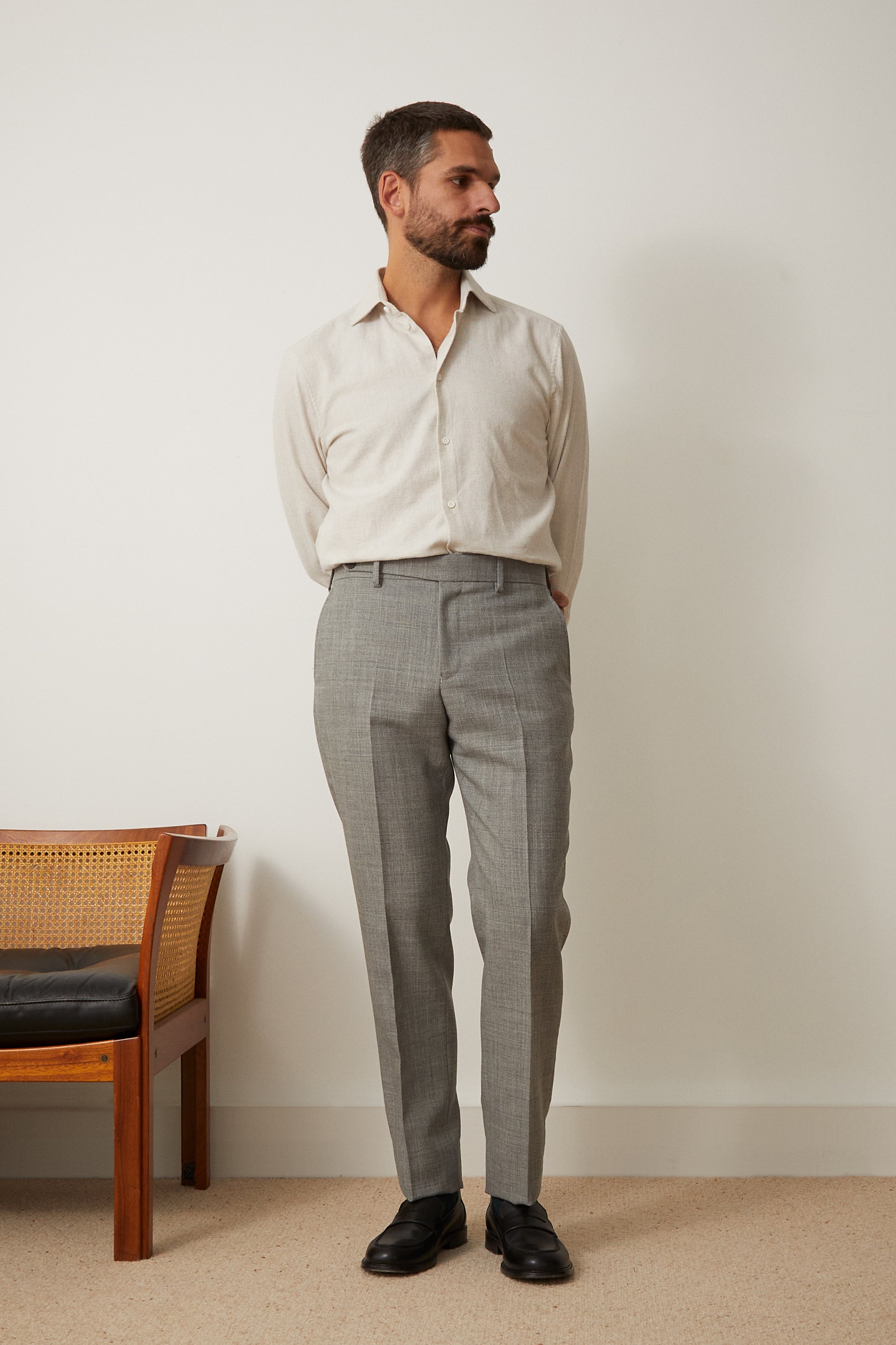 Toso Grey Suit with Uno Pleated Pants