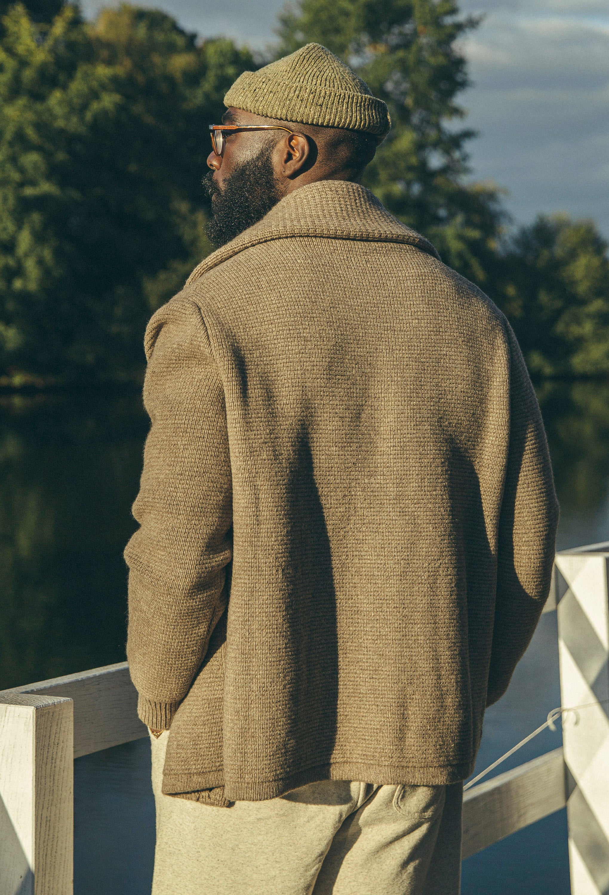 Cardigan Paulin taupe en superyak et mérinos - 3