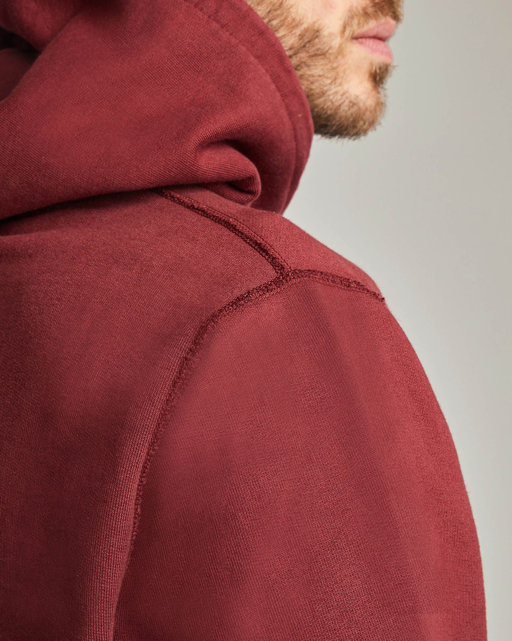 Hoodie Soajo bordeaux en jersey coton bio - 6