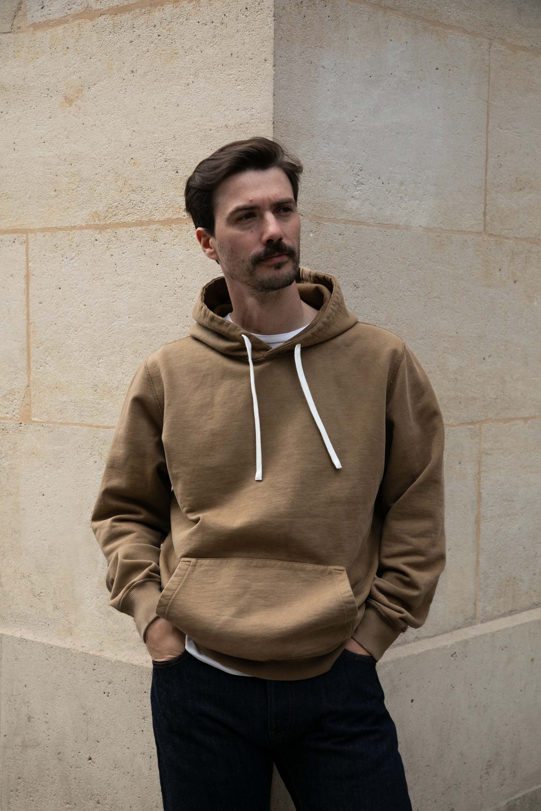 Hoodie Soajo en coton bio tabac - 1