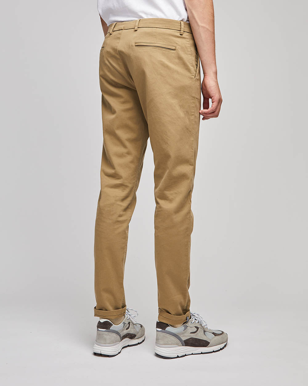 Chino Axel en sergé italien de coton beige - 3