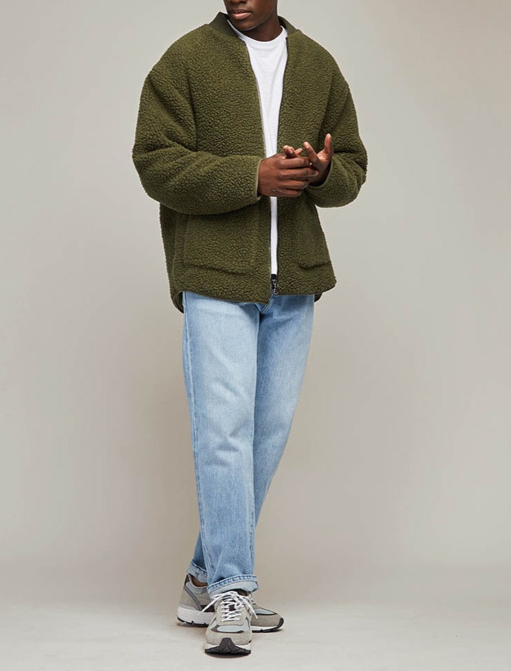 Montone fleece in khaki