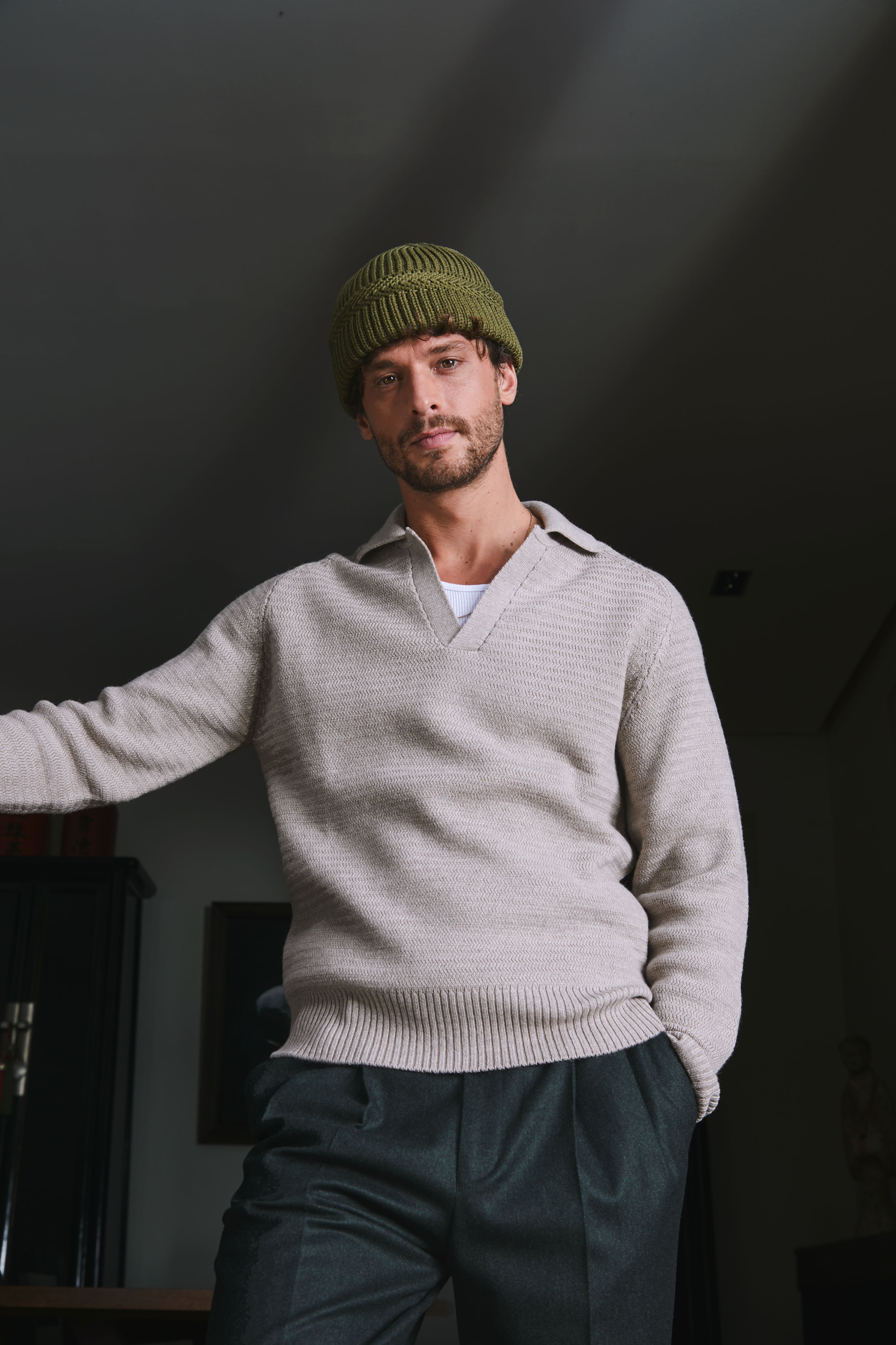 Pull Homme En Tricot Chaud Automne Hiver Manches Longues Casual Pullover  Col Rond Confortable Couleur Contraste