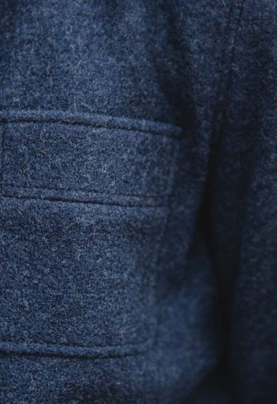Veste workwear bleue en jersey de laine bouillie - BonneGueule